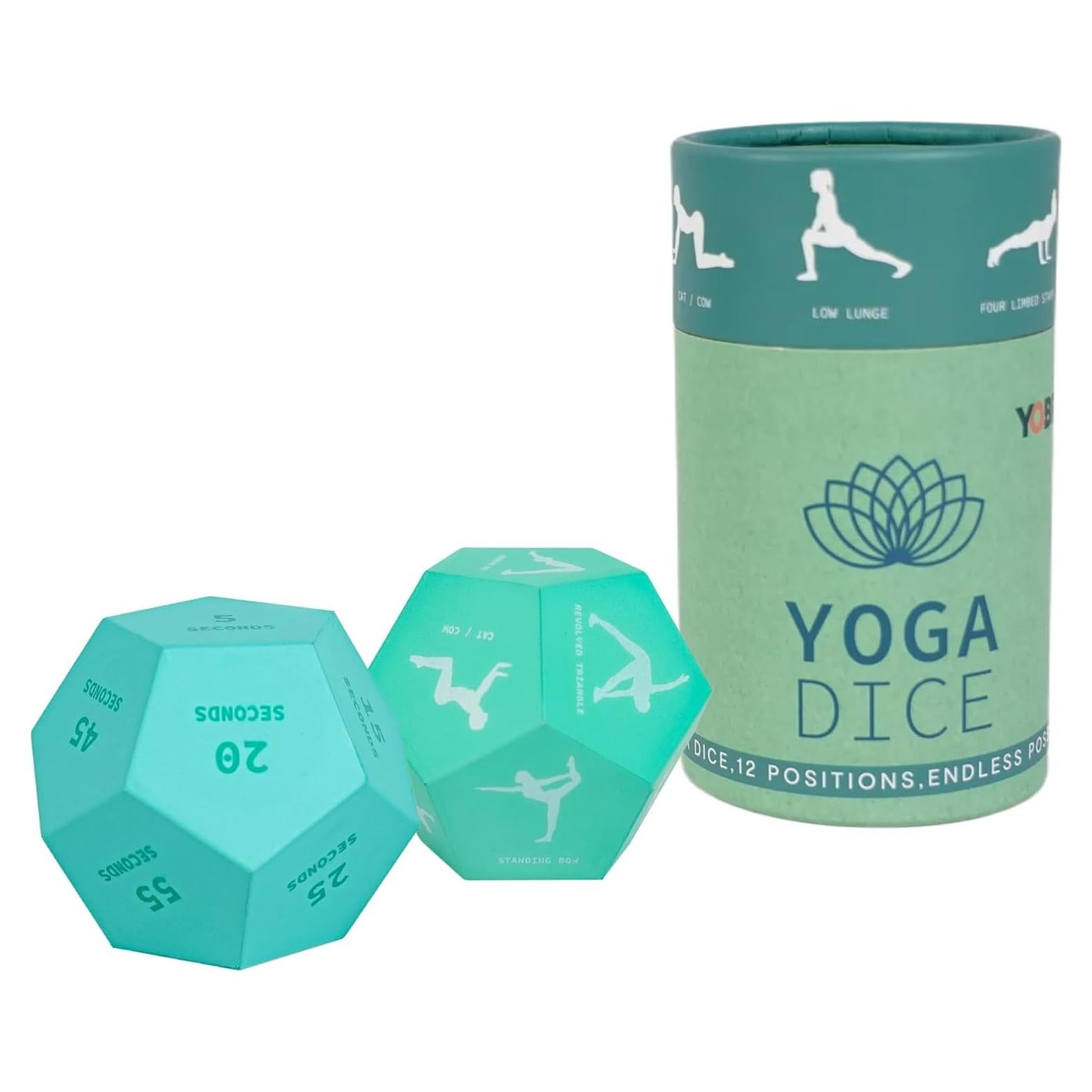 Juego de Dados de Yoga YOBRO - 12 Posturas para Ejercicio