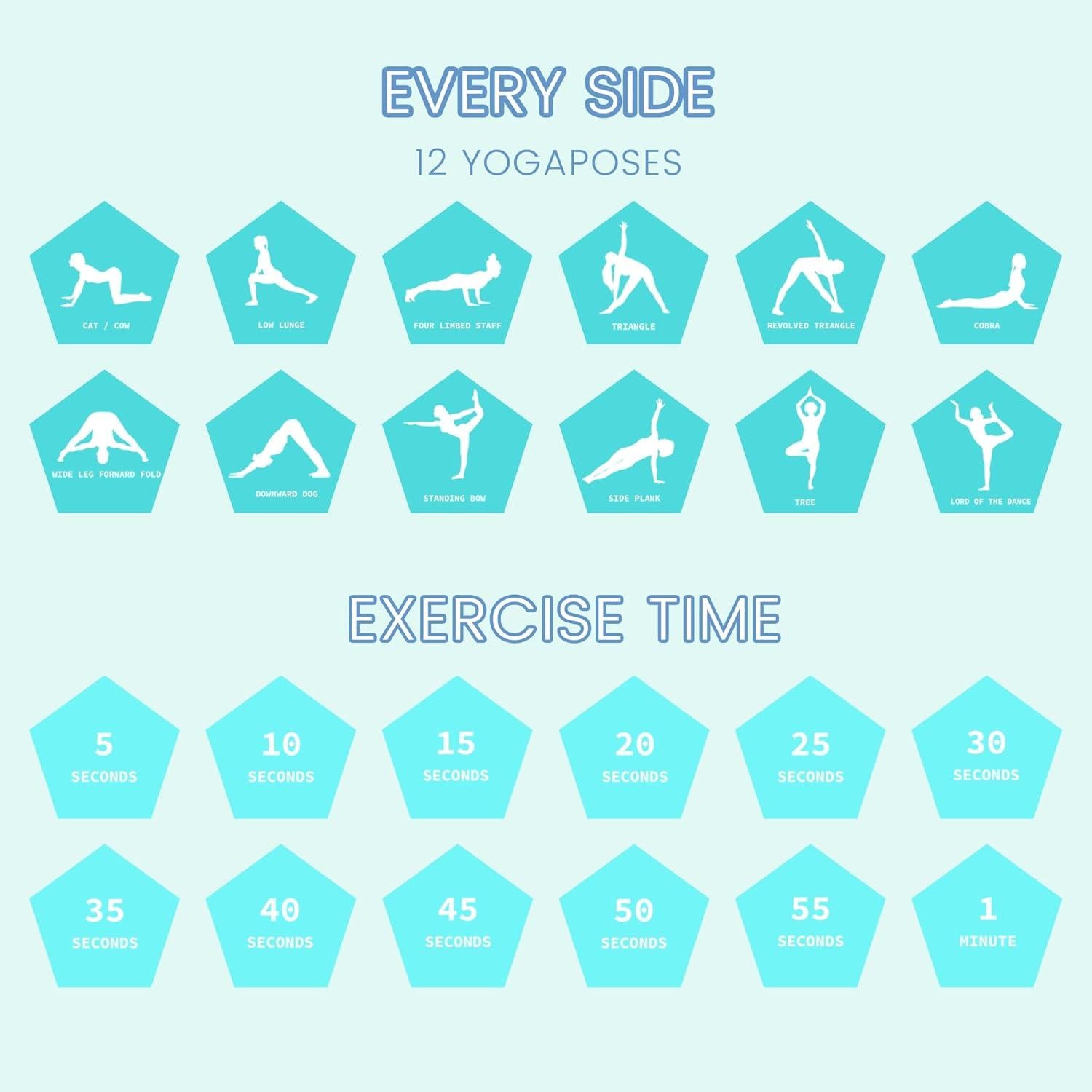 Juego de Dados de Yoga YOBRO - 12 Posturas para Ejercicio