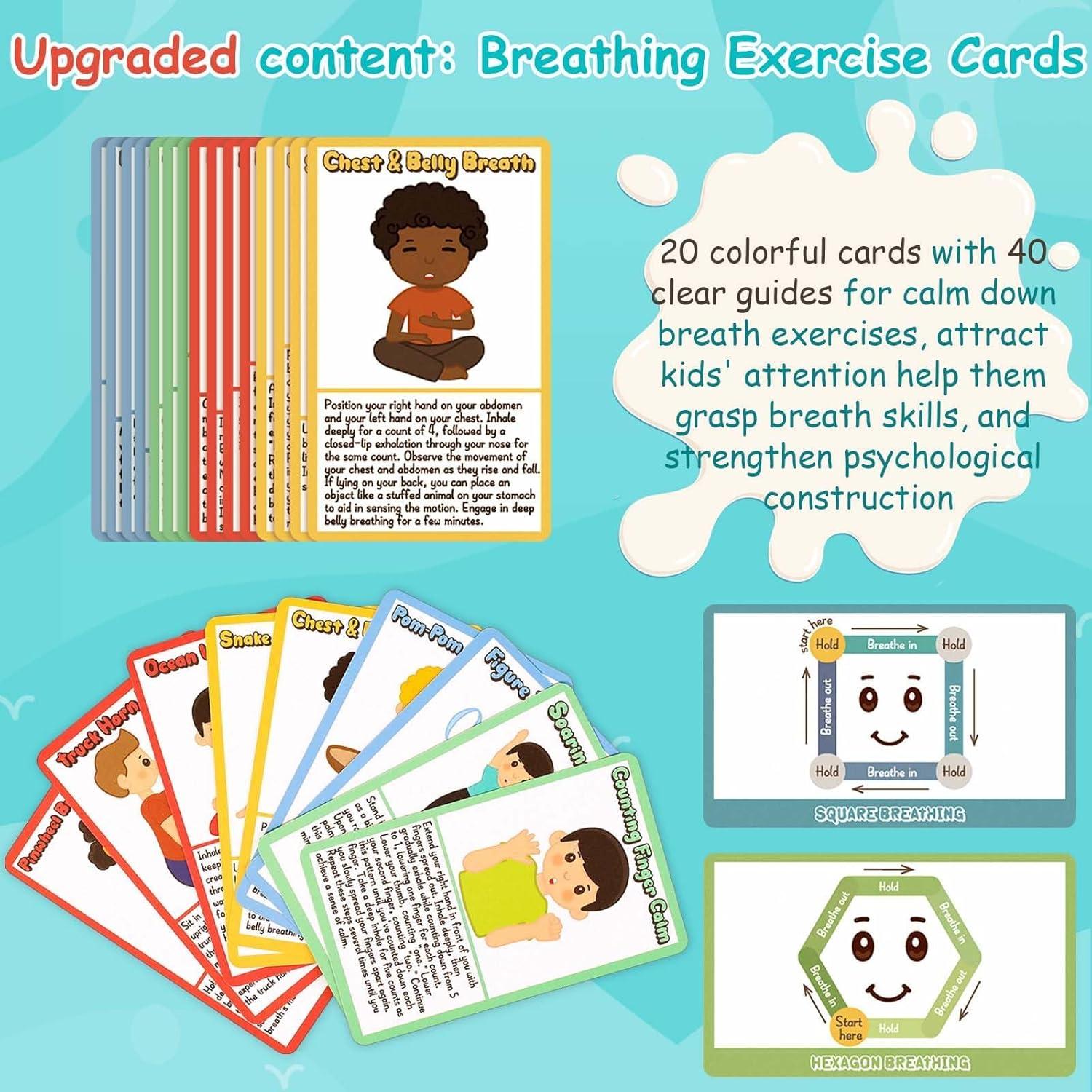 Dados de Yoga para Niños Garybank con 12 Tarjetas de Yoga y 20 de Respiración