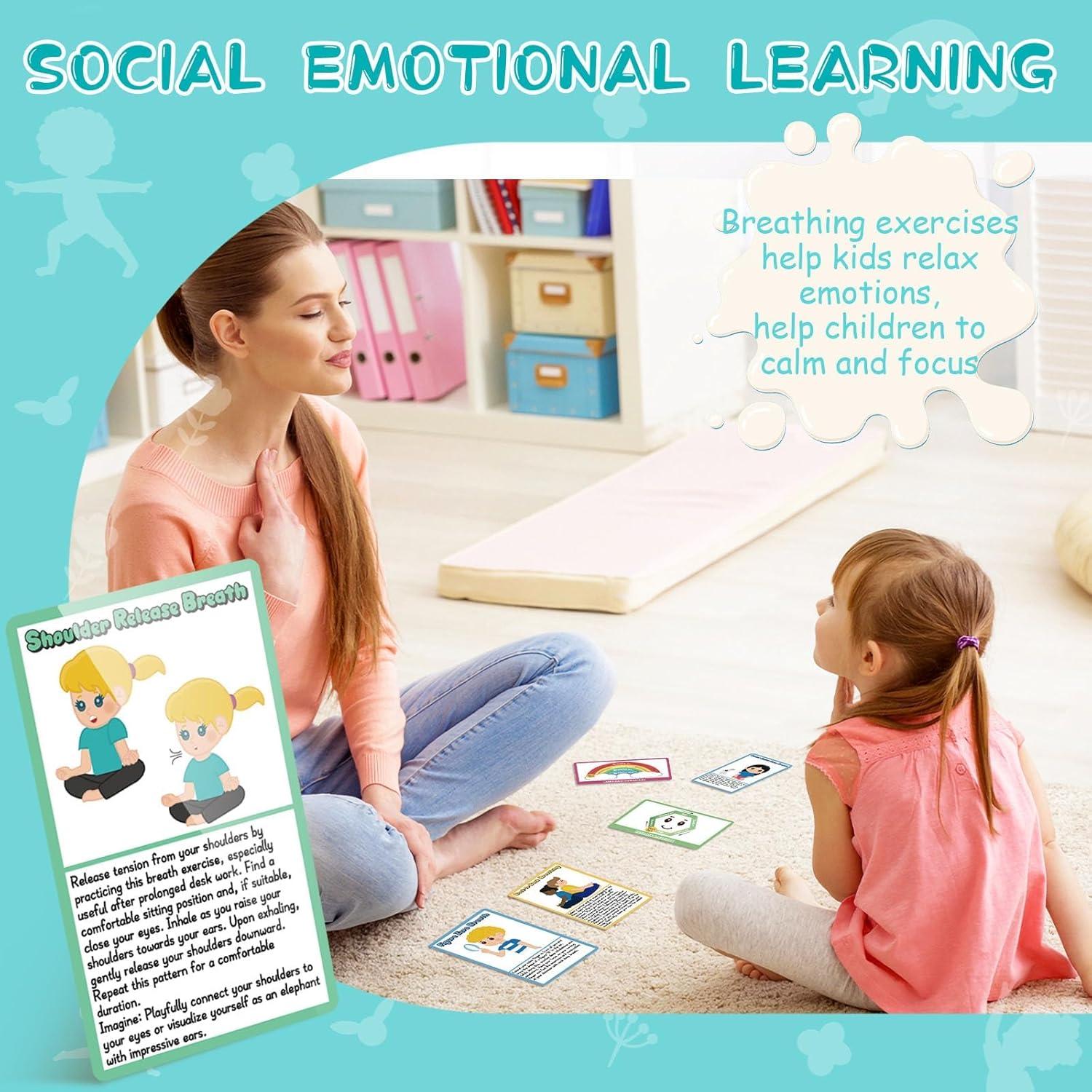 Dados de Yoga para Niños Garybank con 12 Tarjetas de Yoga y 20 de Respiración