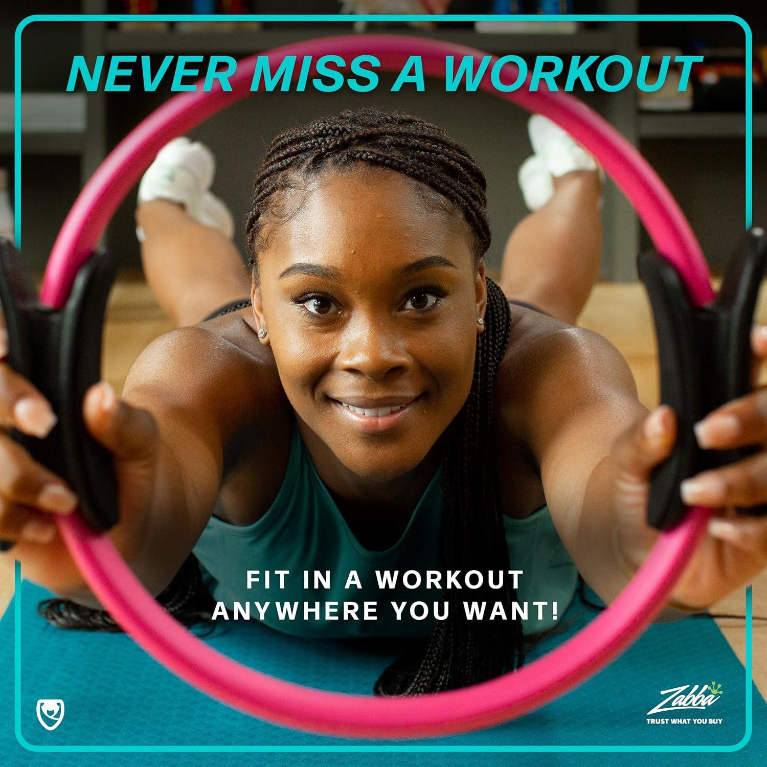 Anillo de Pilates URBNFit Rosa 35cm con Doble Agarre y Almohadillas