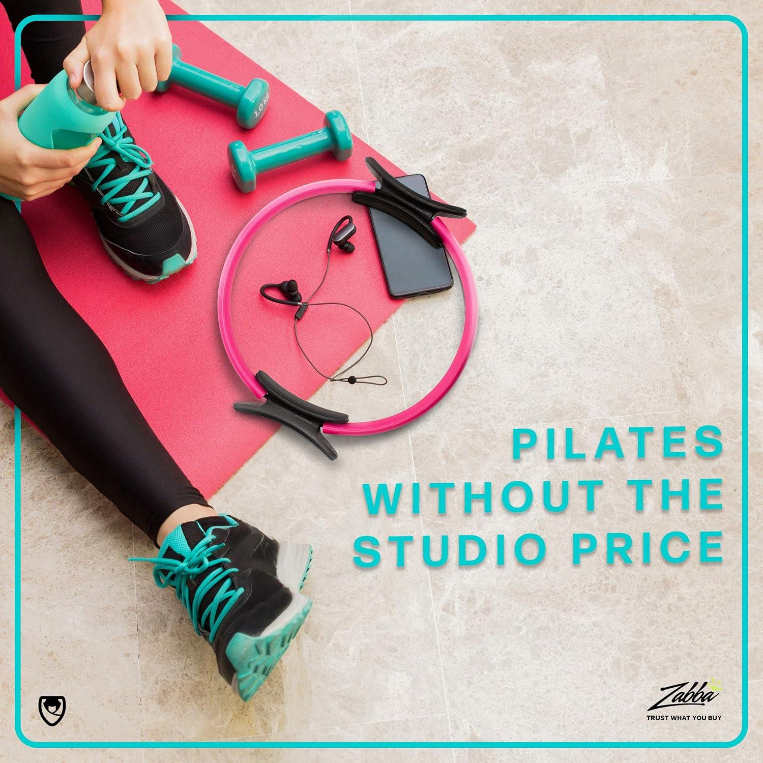 Anillo de Pilates URBNFit Rosa 35cm con Doble Agarre y Almohadillas