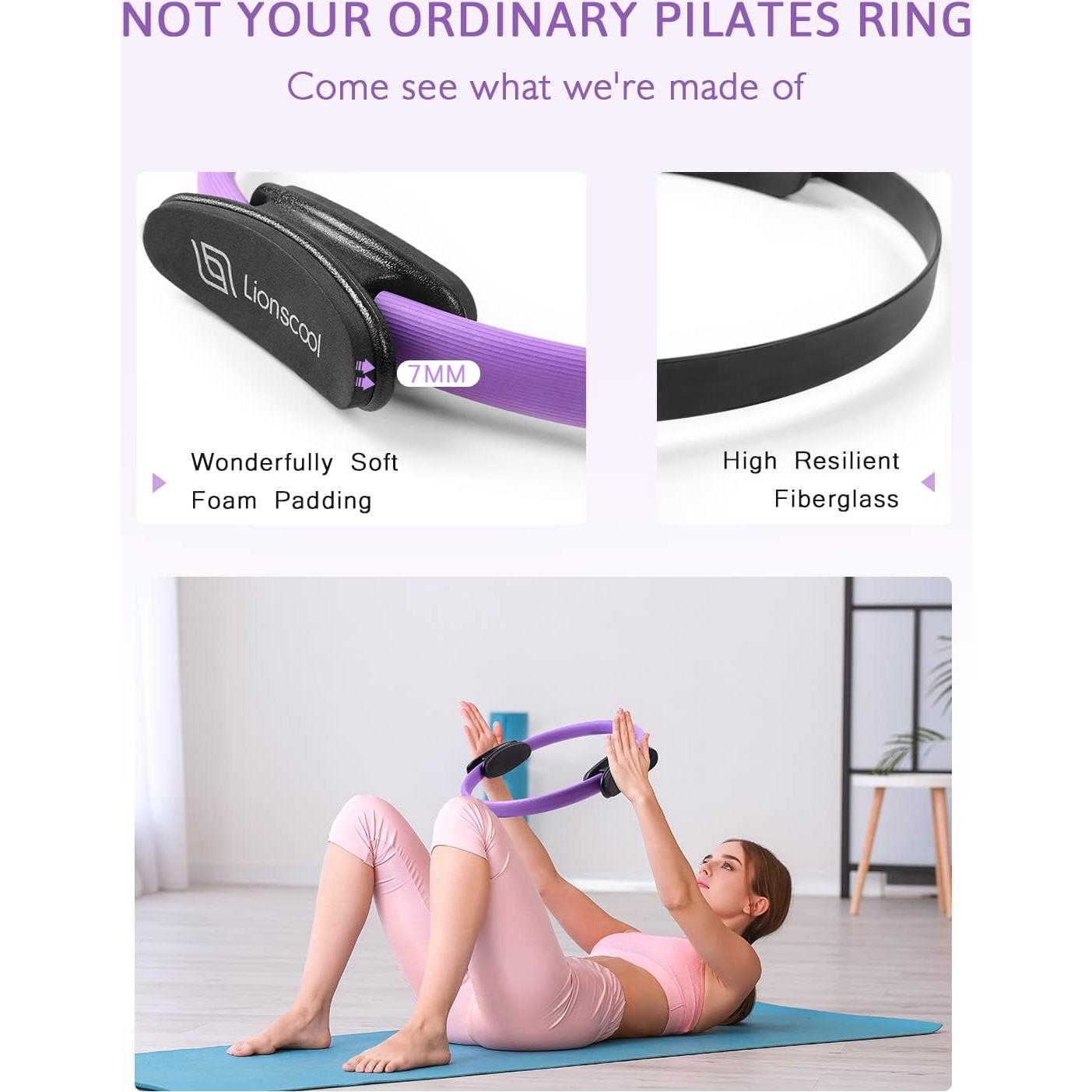 Conjunto de Anillo de Pilates LIONSCOOL 35.56 cm con Accesorios