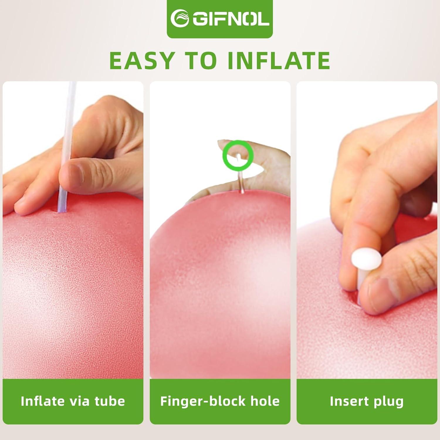 Juego de Anillos de Pilates GIFNOL con Pelotas y Bandas - Negro y Rosa