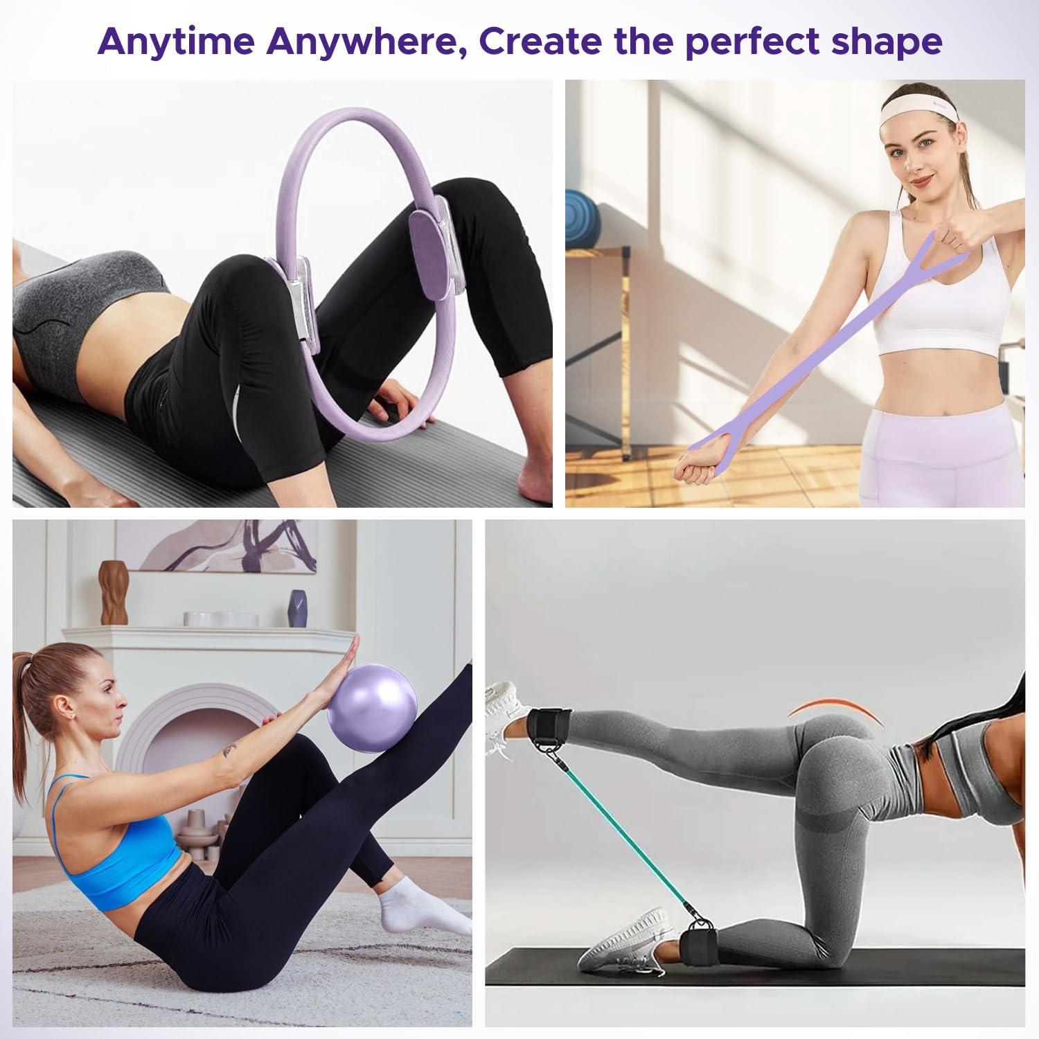 Kit de Anillo de Pilates Diputox con Pelota y Bandas de Resistencia