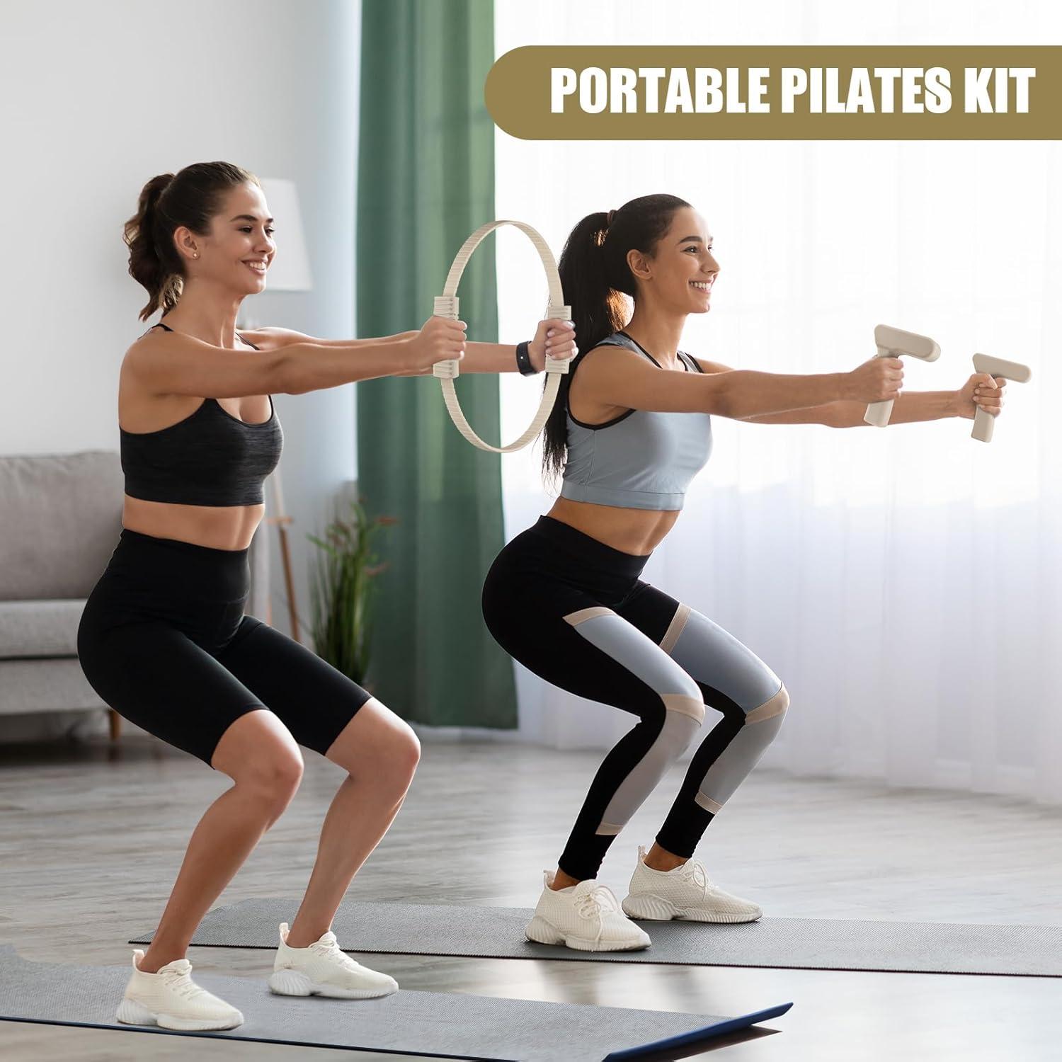 Kit de Pilates Paleclouds con Anillo, Mancuernas y Pelota