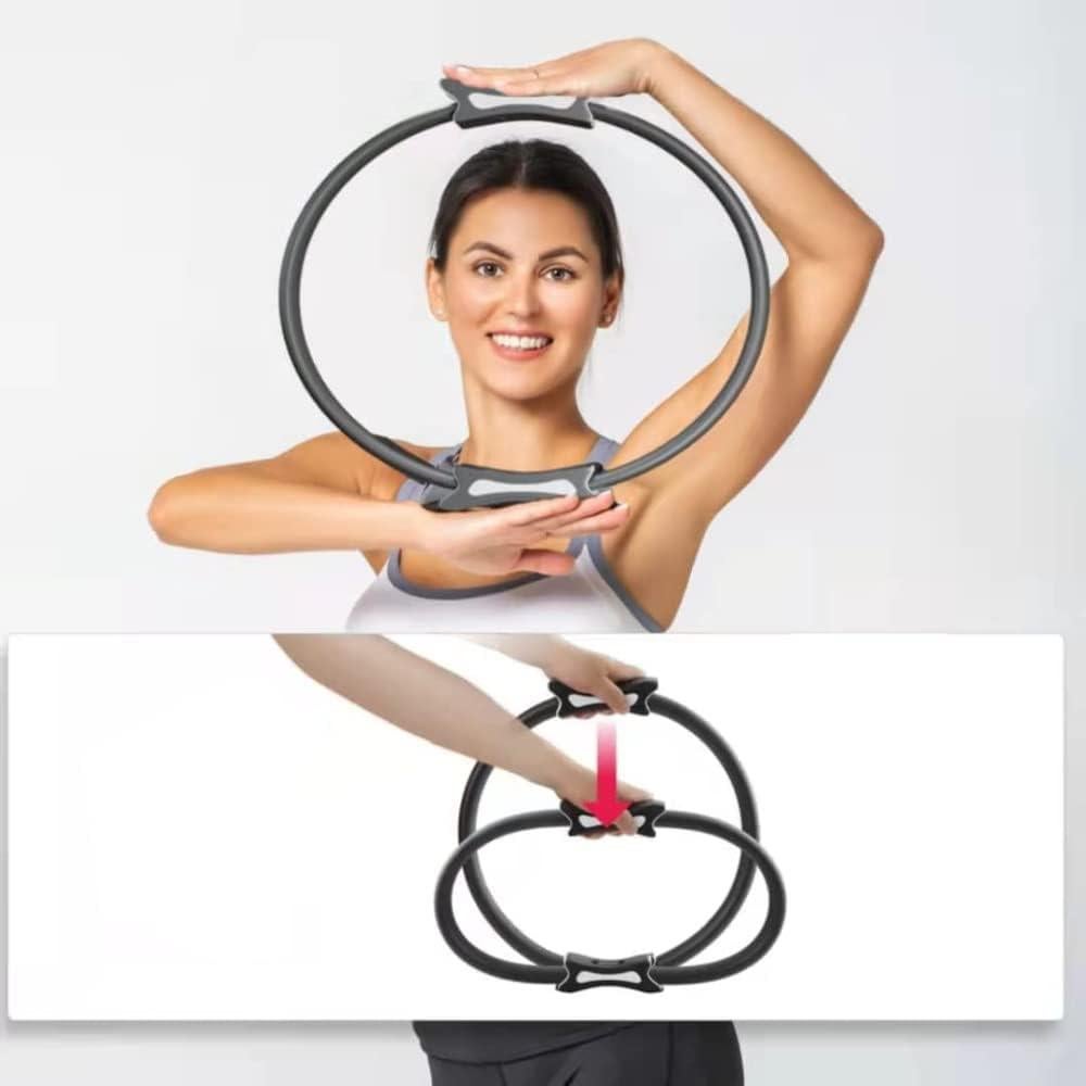 Círculo de Pilates Altatac 35.56 cm con Doble Agarre Negro