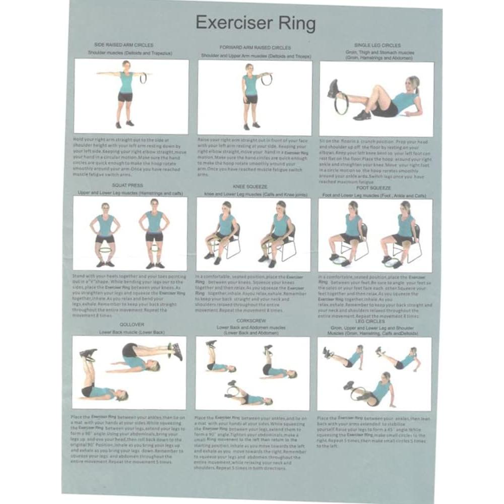 Círculo de Pilates Altatac 35.56 cm con Doble Agarre Negro