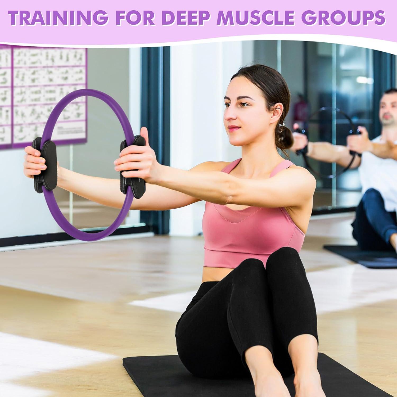 Conjunto de Anillo de Pilates Goocrun con Bandas y Pelota