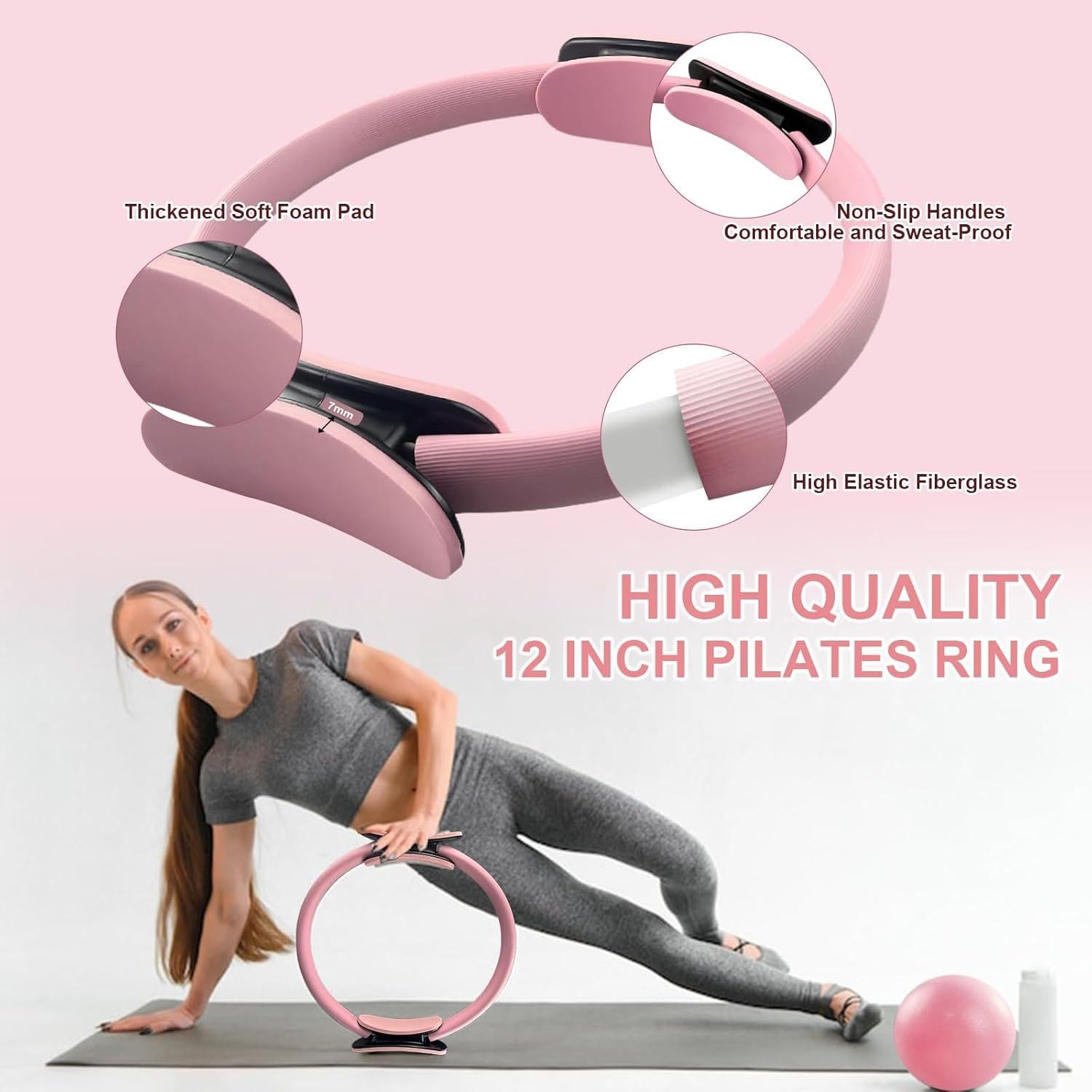 Kit de Pilates KANGFITER 11 Piezas - Anillo, Pelota, Pesas