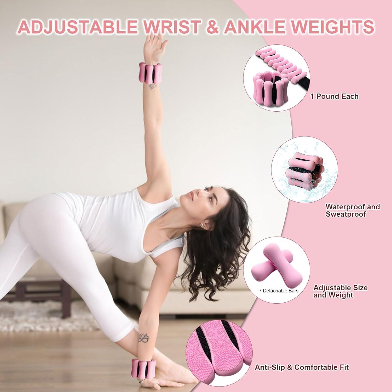 Kit de Pilates KANGFITER 11 Piezas - Anillo, Pelota, Pesas