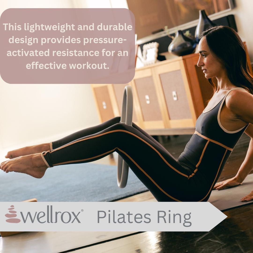 Anillo de Pilates Wellrox 38 cm + Bolsa de Transporte - Gris