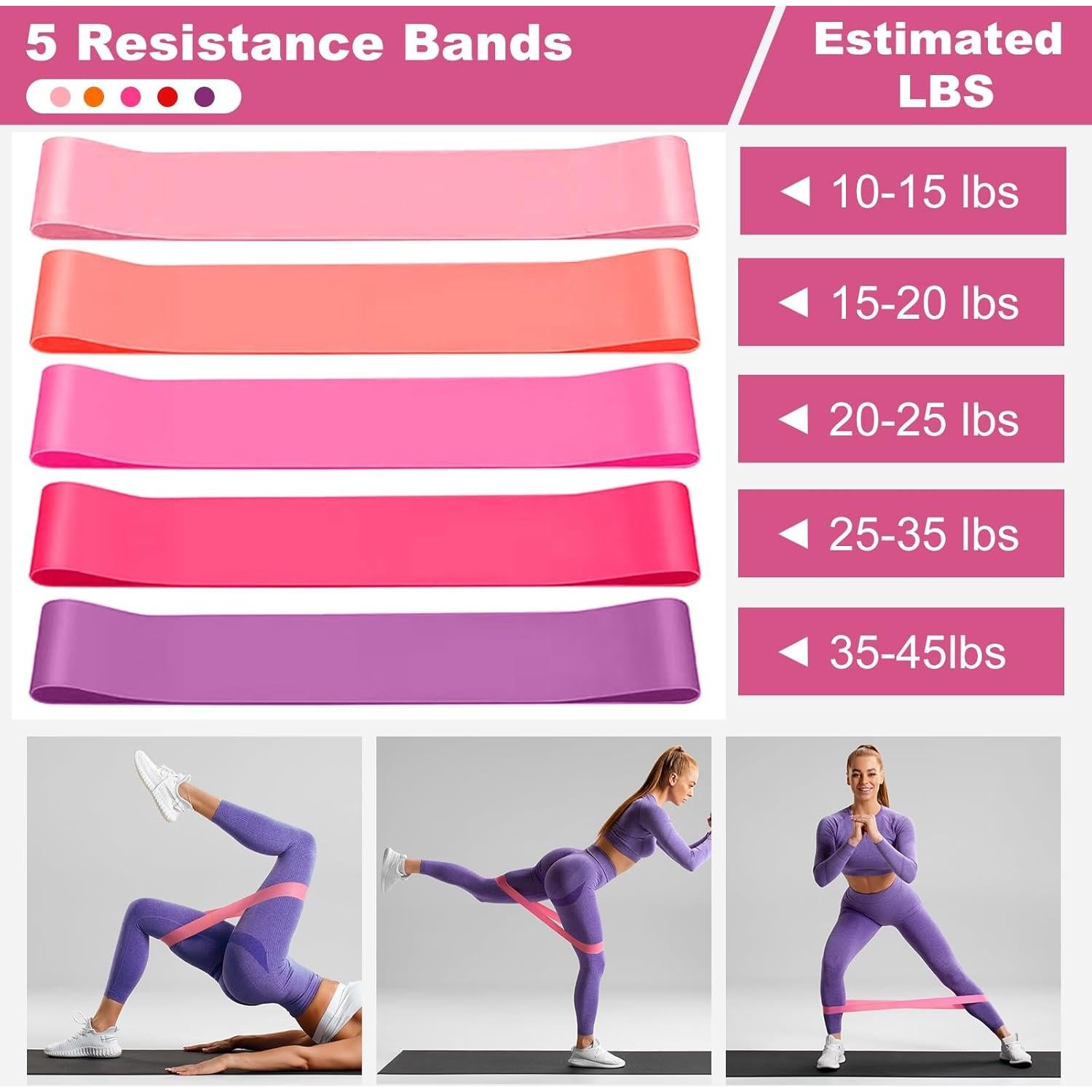 Kit de Pilates Dilobio 14 Piezas para Mujeres - Rosa