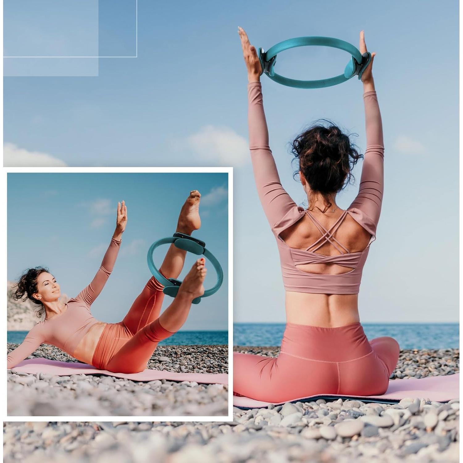 Anillo de Pilates Syhood 30 cm Verde - 6 Unidades para Fitness