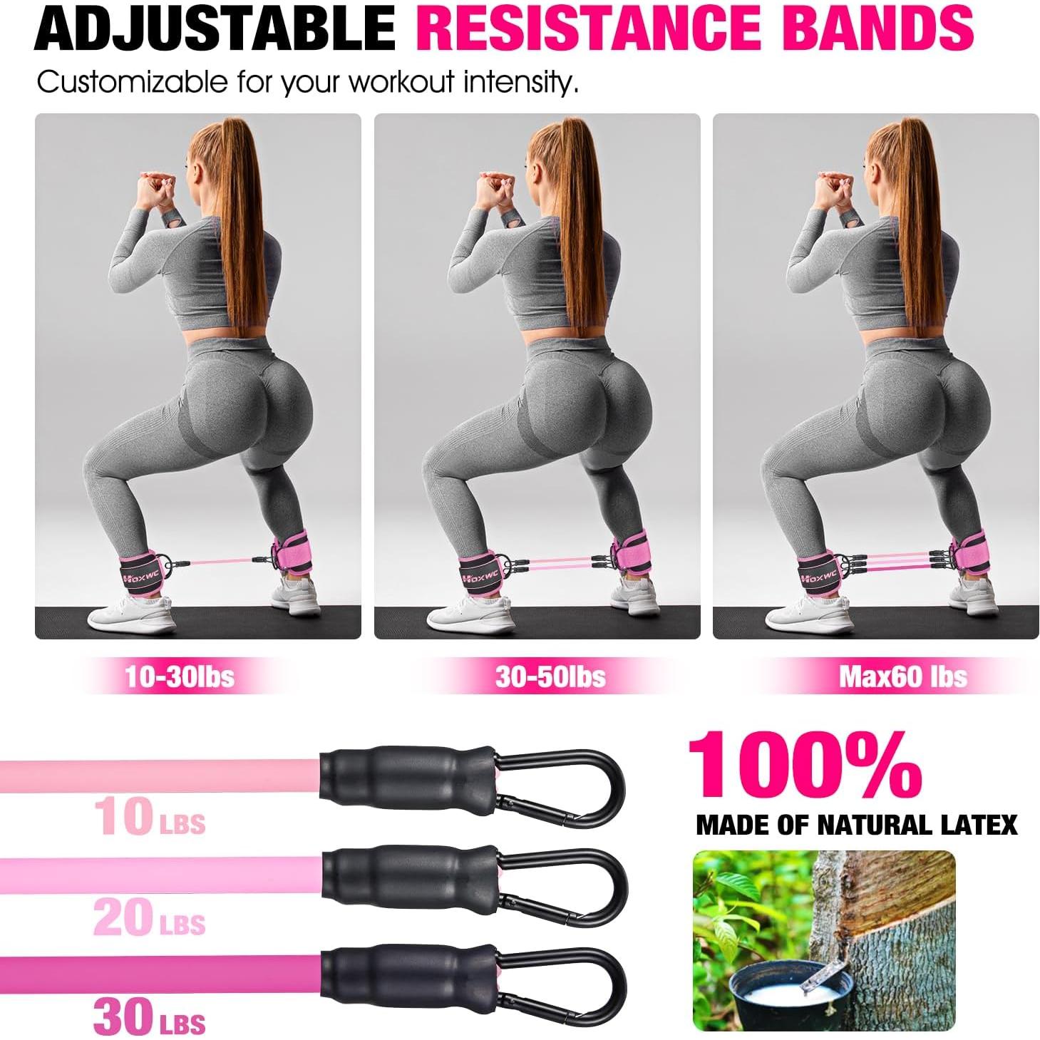 Bandas de Resistencia para Tobillos HOXWC - Ajustables y Duraderas