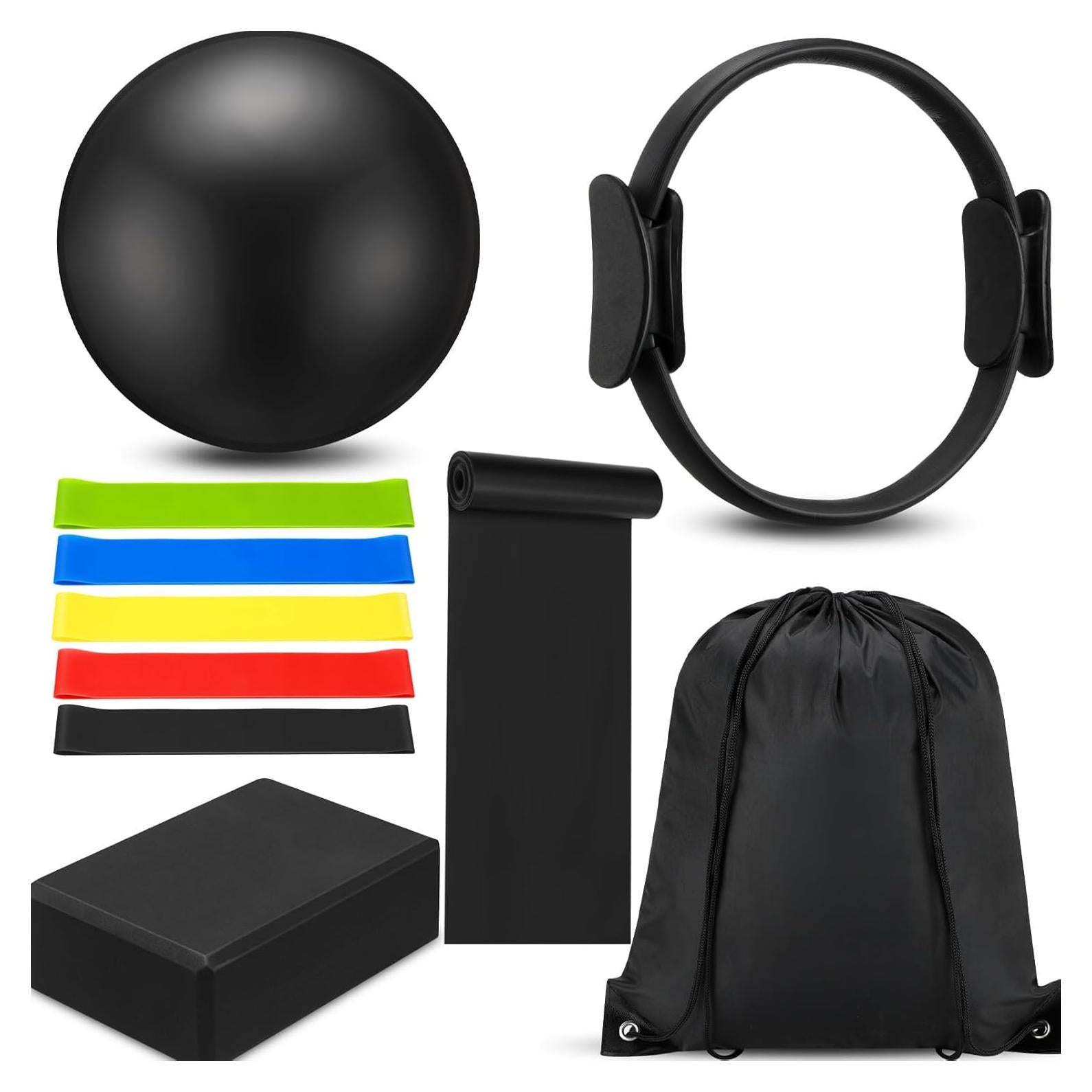 Juego de Pilates Silipull MIU2331 - 6 Piezas con Anillo y Pelota