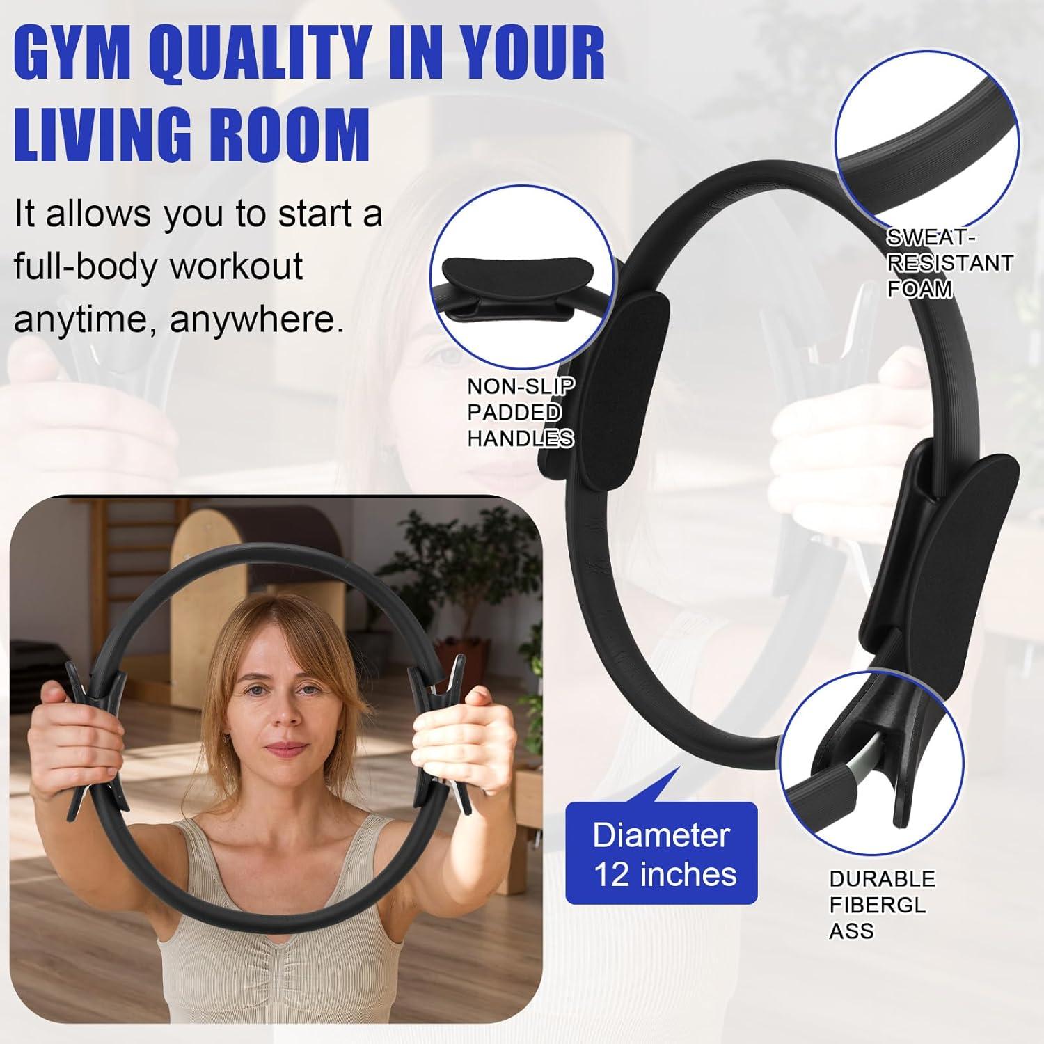 Juego de Pilates Silipull MIU2331 - 6 Piezas con Anillo y Pelota