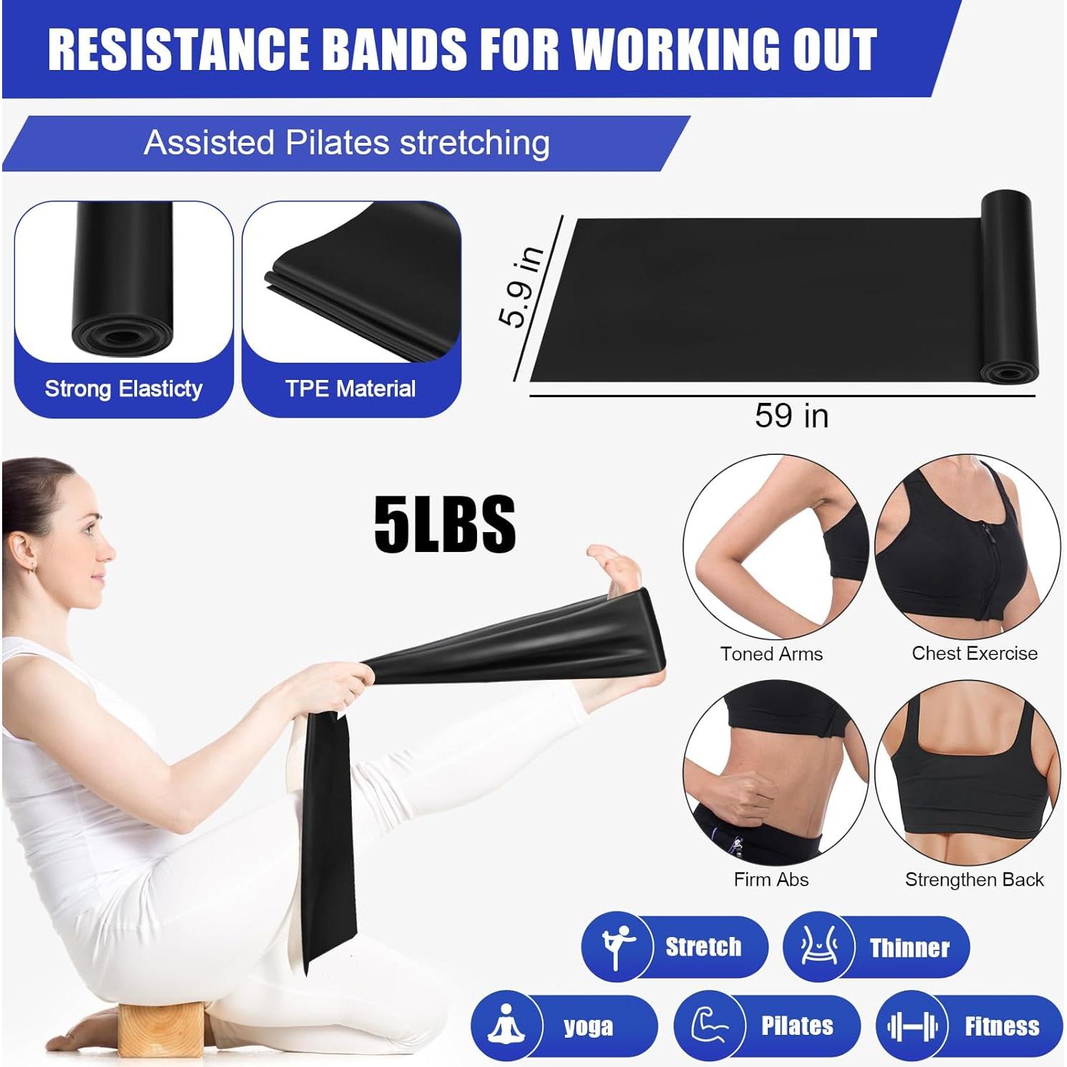 Juego de Pilates Silipull MIU2331 - 6 Piezas con Anillo y Pelota