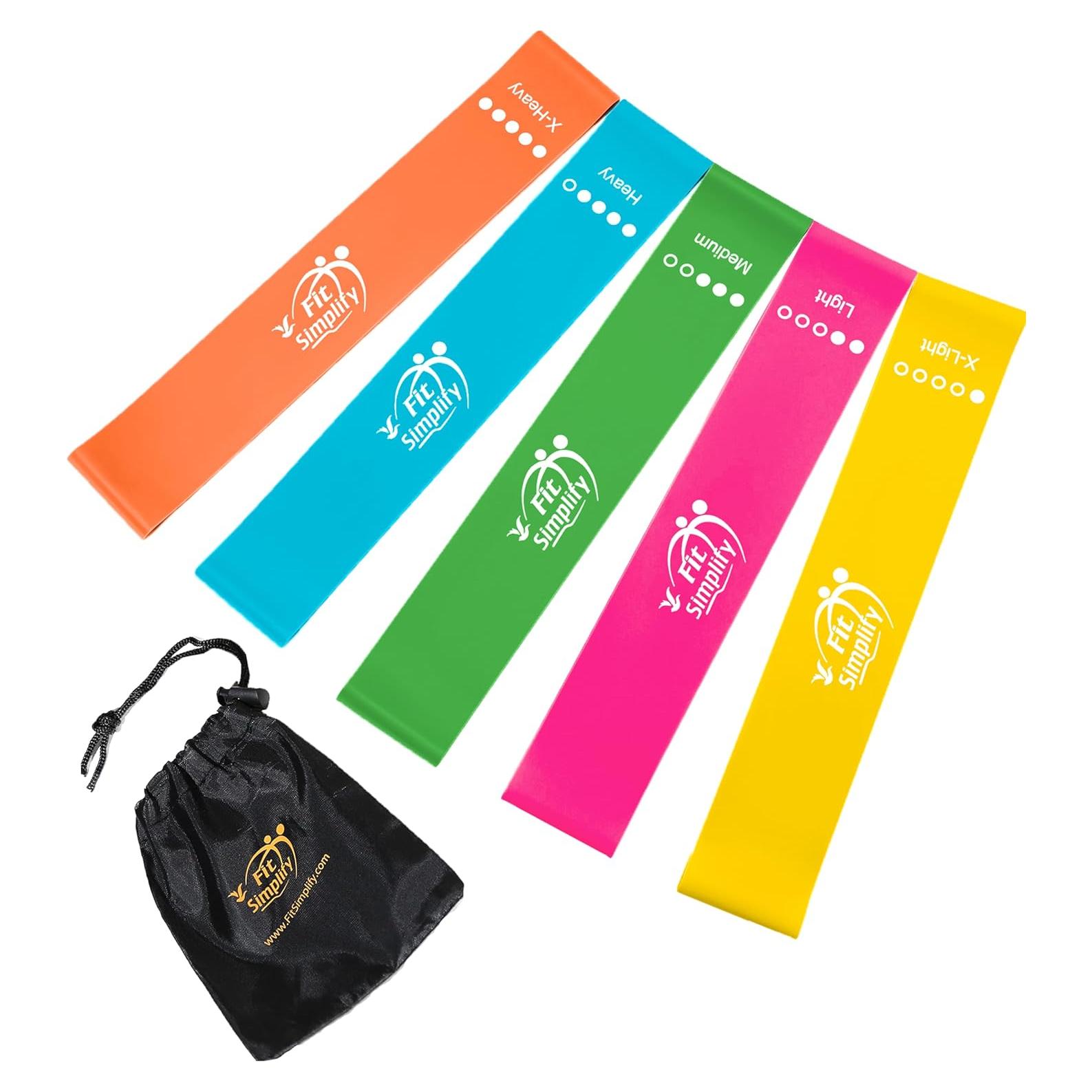 Bandas de Ejercicio de Resistencia Fit Simplify 5 Piezas 25.4 cm