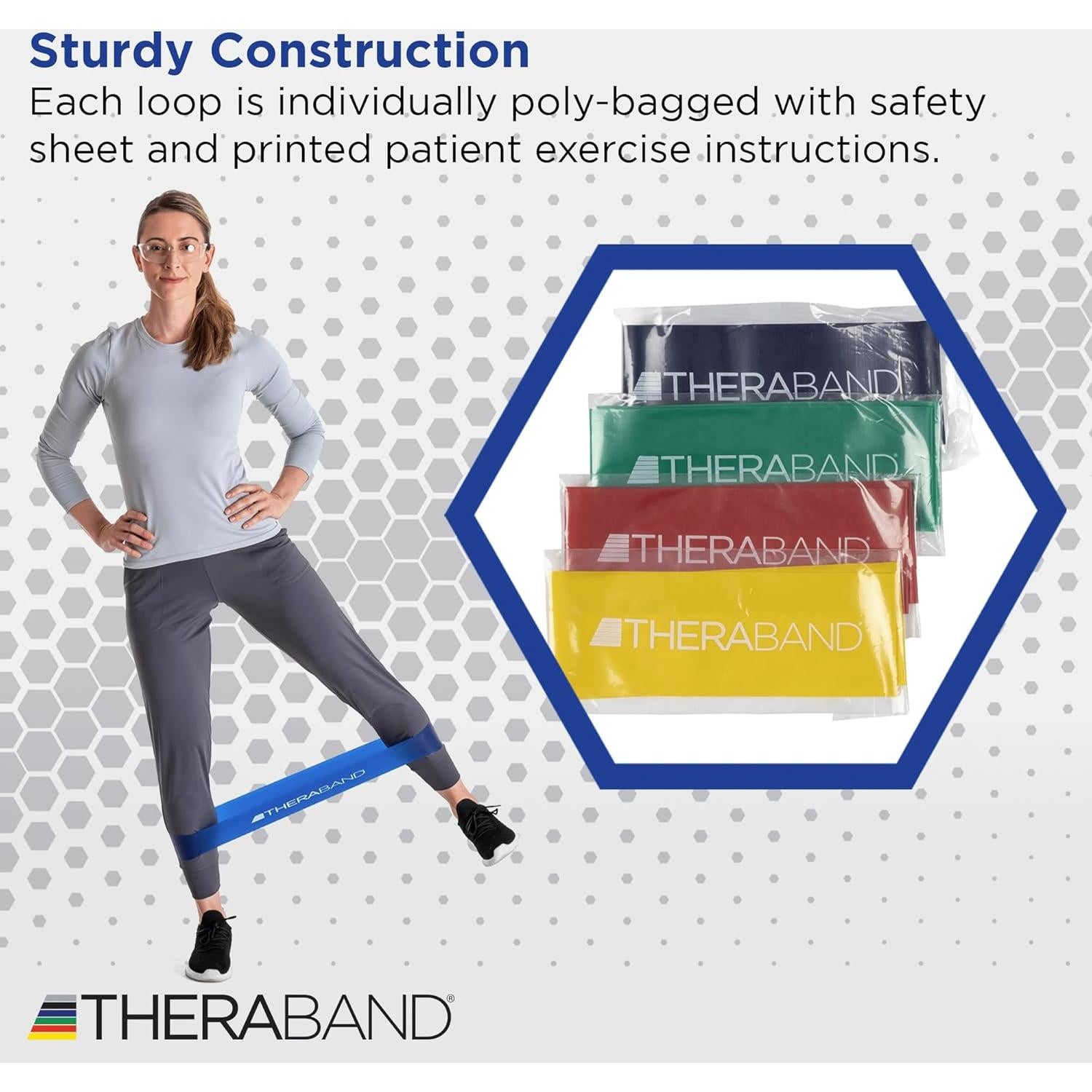 Juego de bandas de resistencia THERABAND 30 cm - 4 niveles