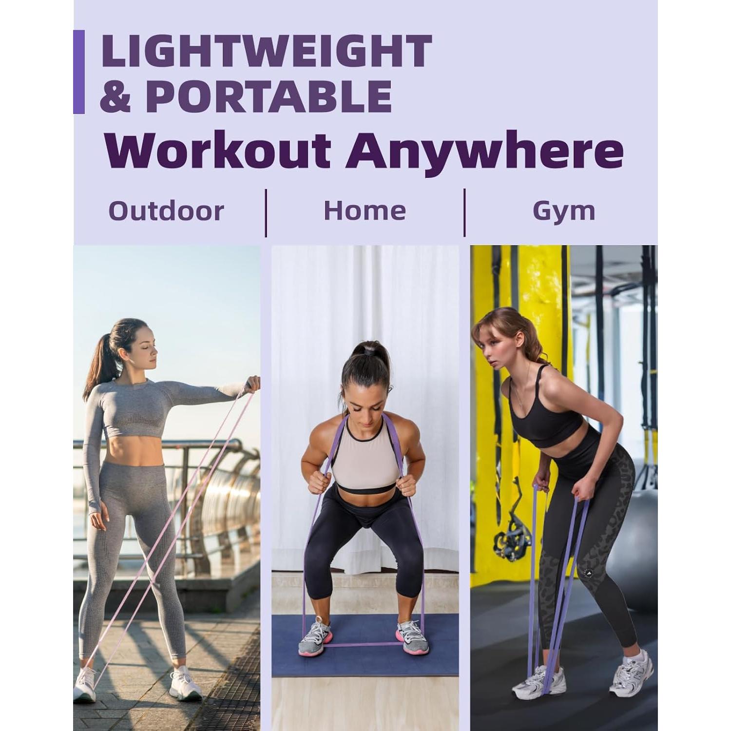 Set de Bandas de Resistencia Fitense 4PCS para Pull Up 2.3-36.3kg