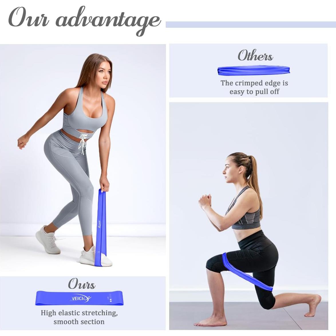 Bandas de Ejercicio de Resistencia VEICK - 5 Niveles para Fitness