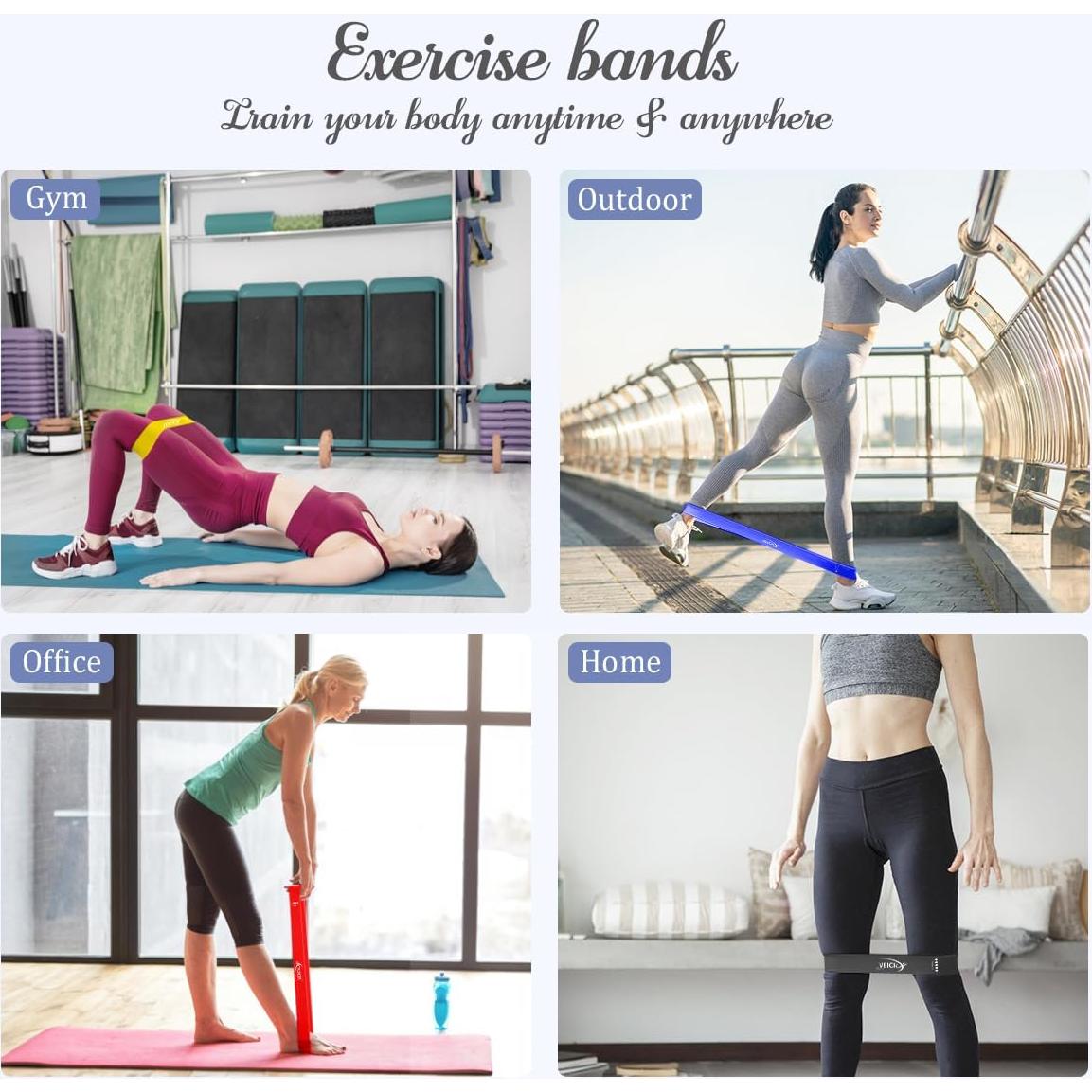 Bandas de Ejercicio de Resistencia VEICK - 5 Niveles para Fitness