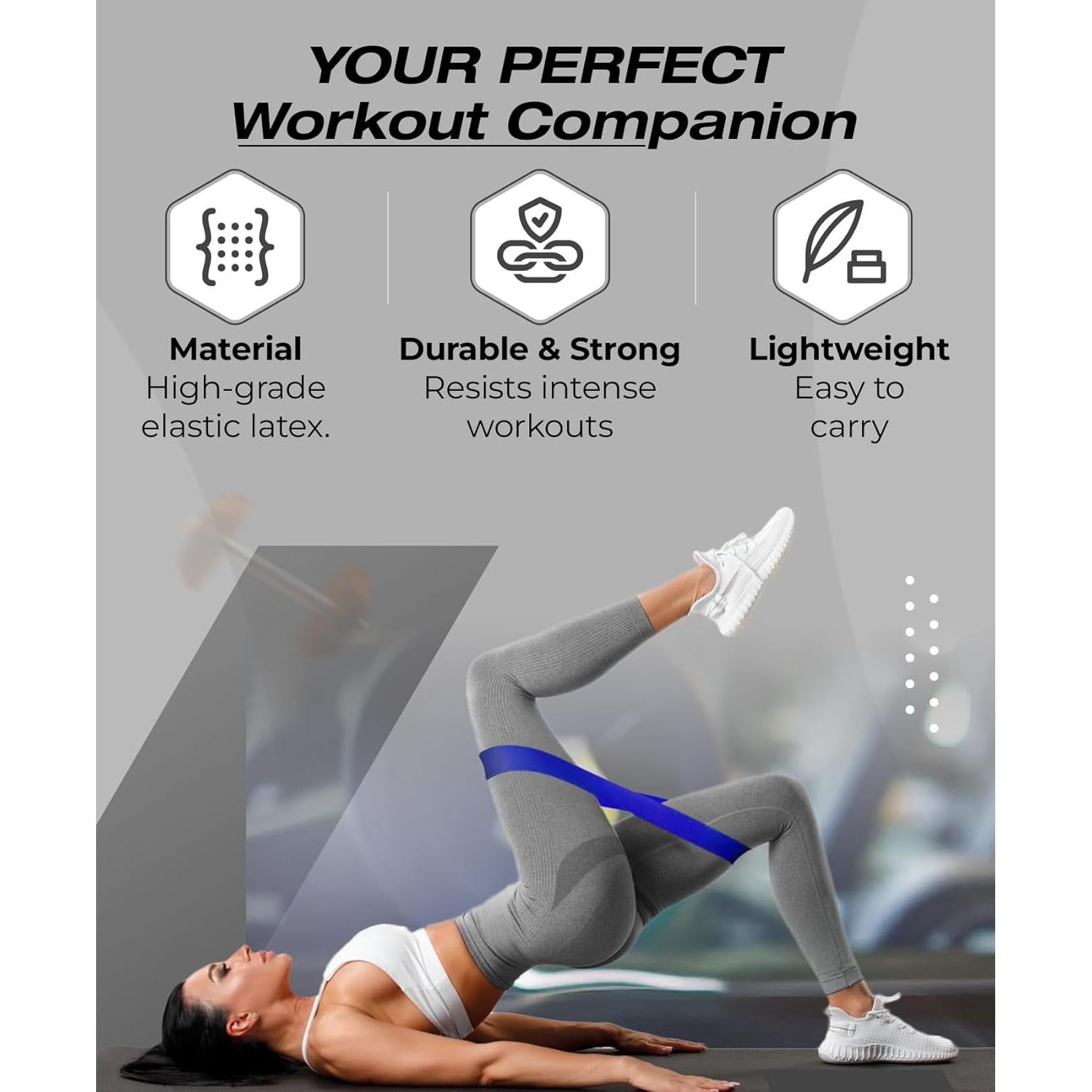 Set de 5 Mini Bandas de Resistencia Bingwaah - Entrenamiento y Rehabilitación