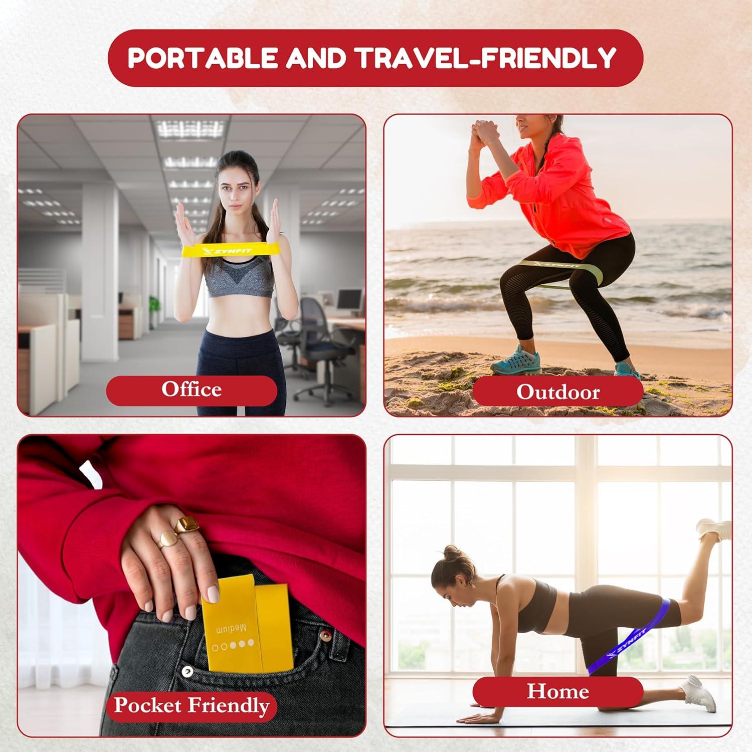 Bandas de Resistencia ZYNFIT - 5 Niveles para Ejercicio y Terapia