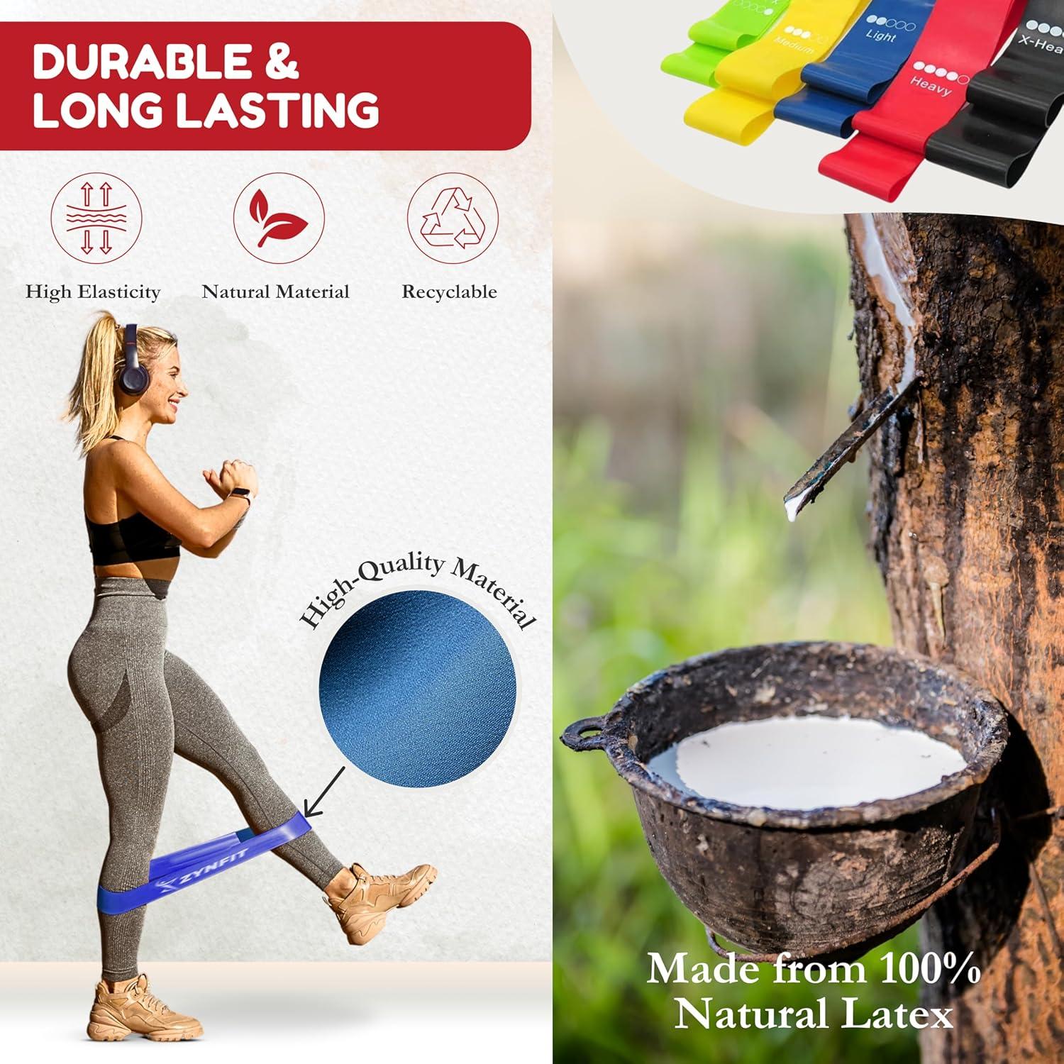 Bandas de Resistencia ZYNFIT - 5 Niveles para Ejercicio y Terapia