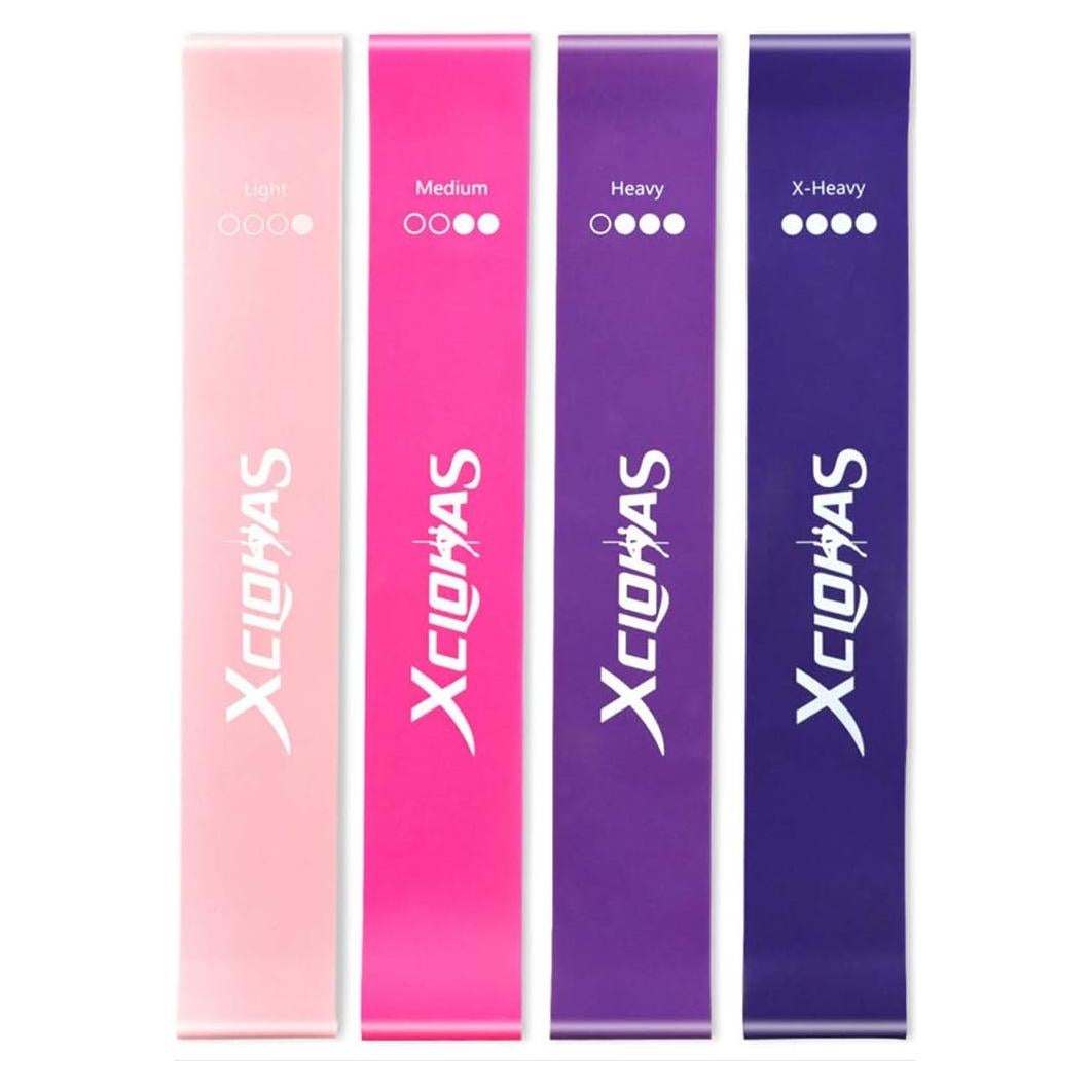Mini Bandas de Resistencia XCLOHAS 4 Piezas para Ejercicio