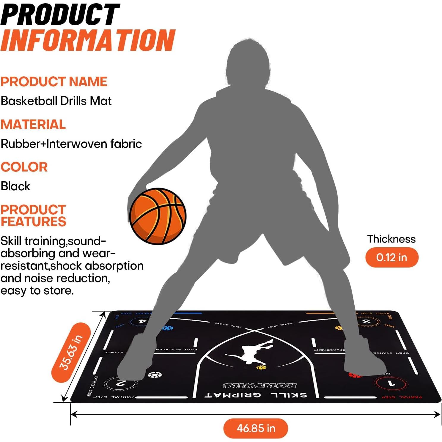 Alfombra de Entrenamiento Rolitwils para Baloncesto 118.5x90.5cm