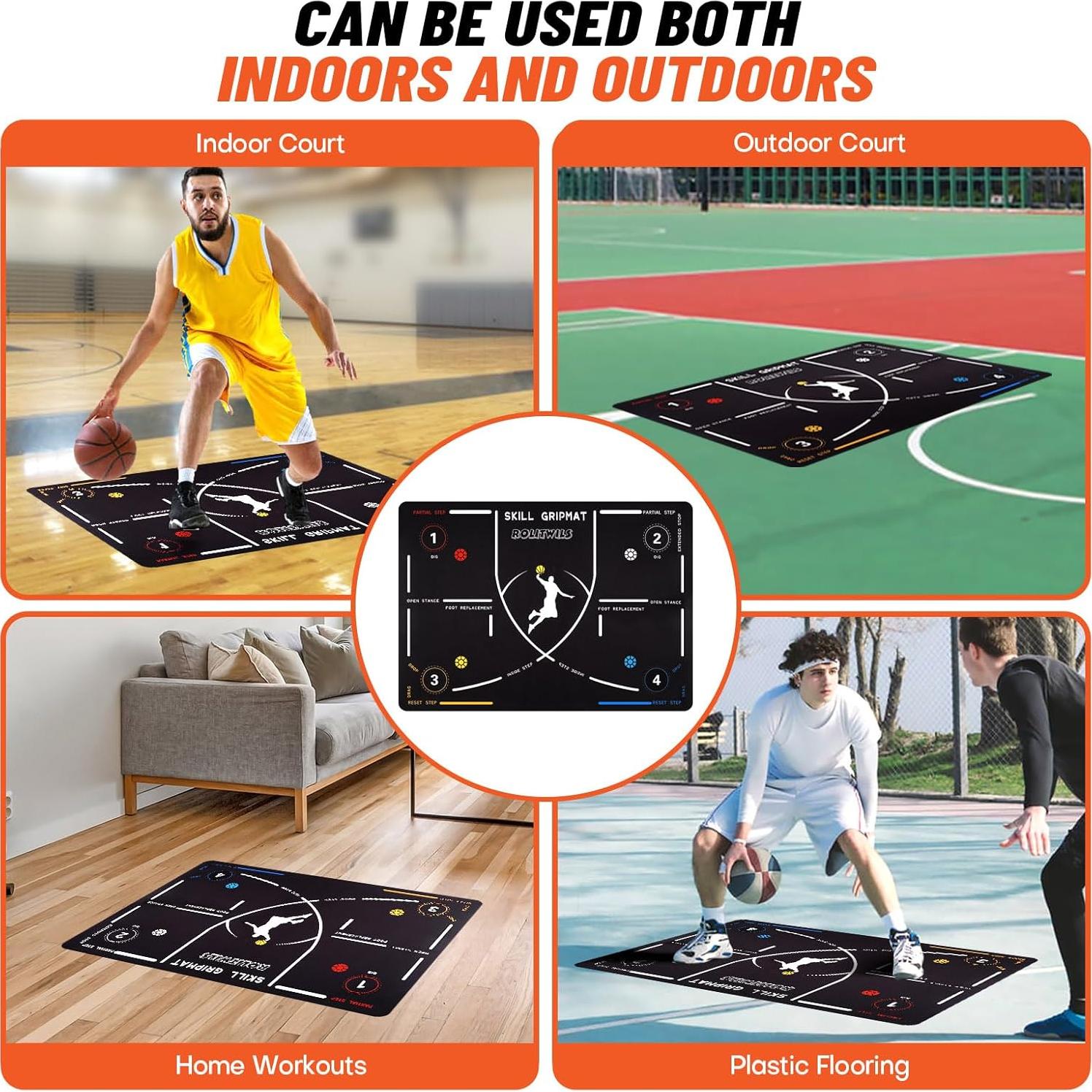 Alfombra de Entrenamiento Rolitwils para Baloncesto 118.5x90.5cm