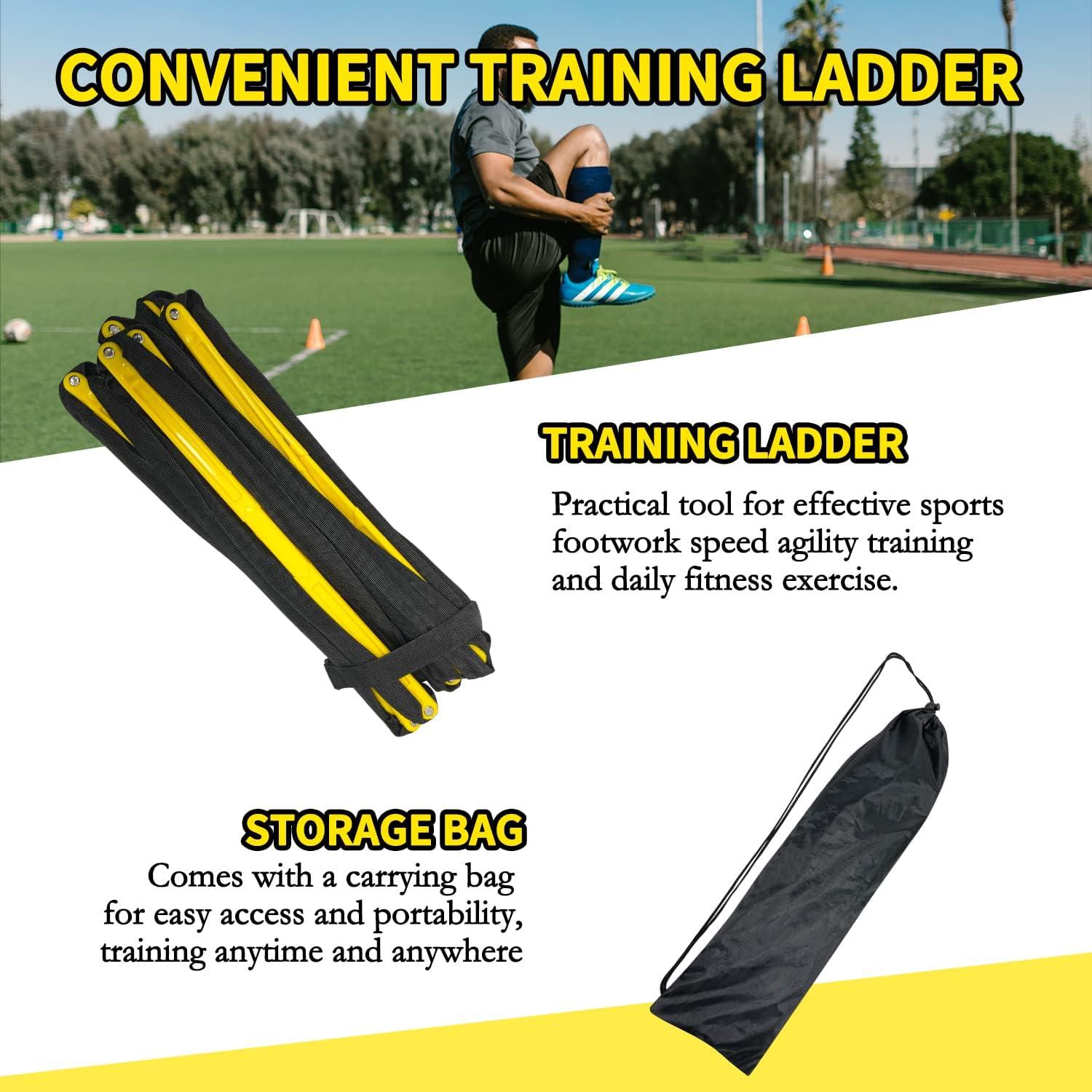 Escalera de Agilidad Socpuro 4.88m con 12 Peldaños y Bolsa