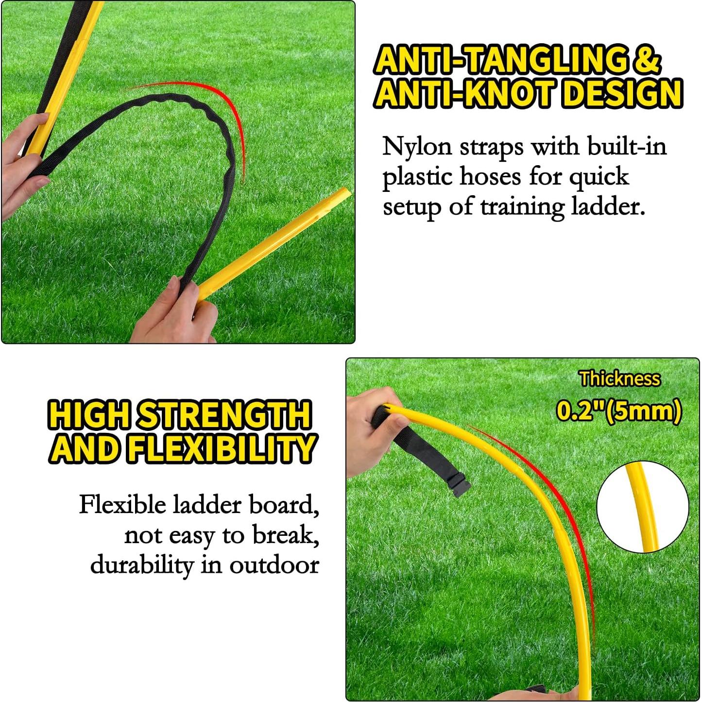 Escalera de Agilidad Socpuro 4.88m con 12 Peldaños y Bolsa