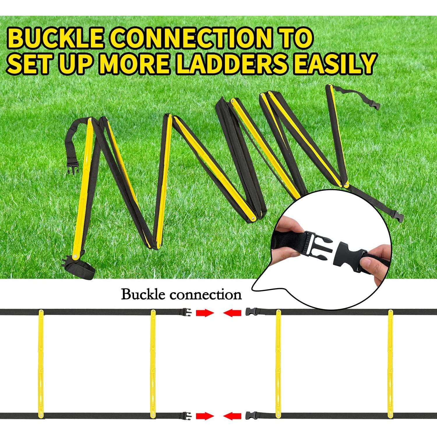 Escalera de Agilidad Socpuro 4.88m con 12 Peldaños y Bolsa