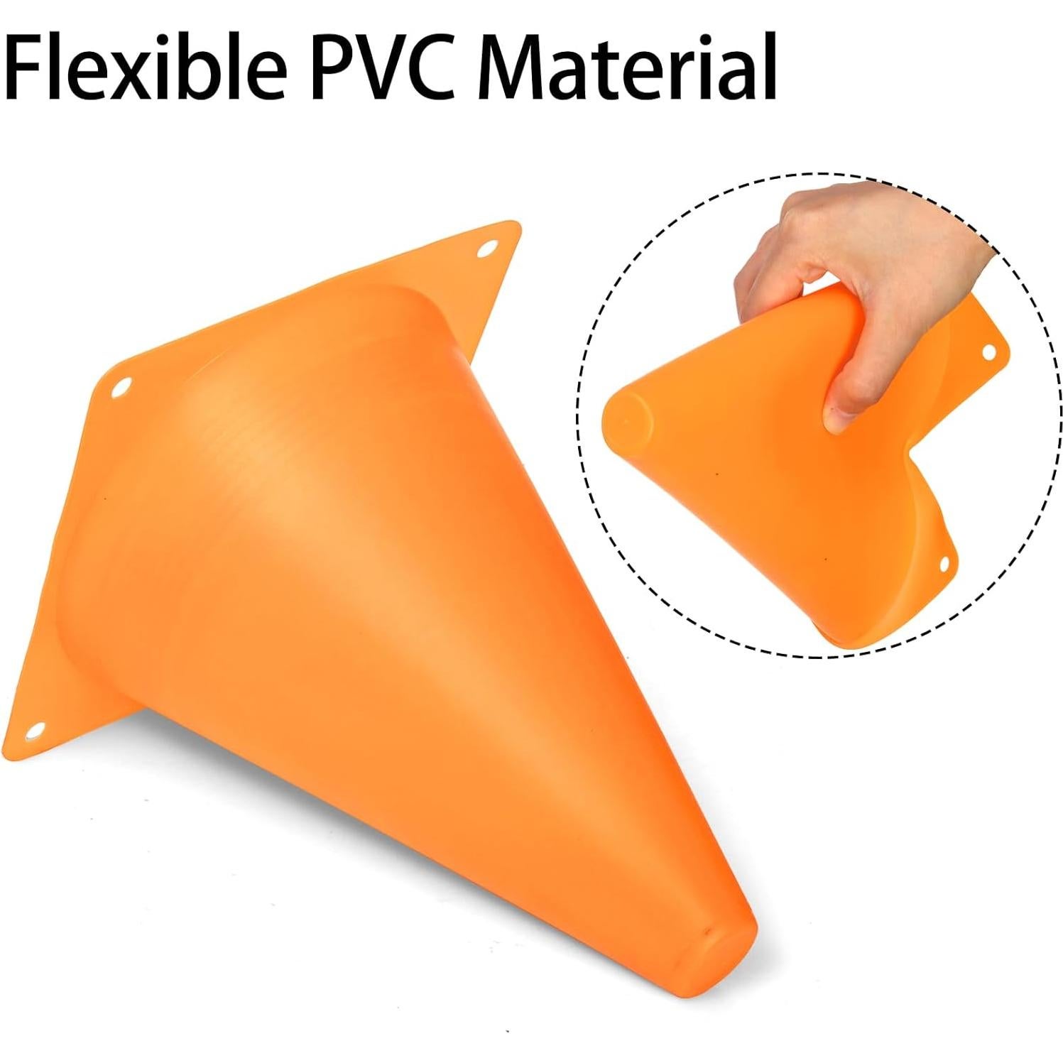 Paquete de 30 Conos de Entrenamiento Faswin 17.78 cm Colores