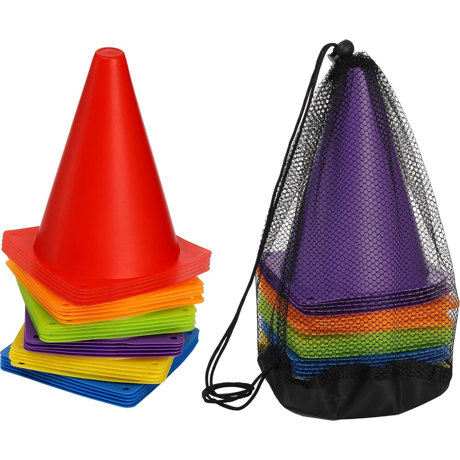 Paquete de 30 Conos de Entrenamiento Faswin 17.78 cm Colores