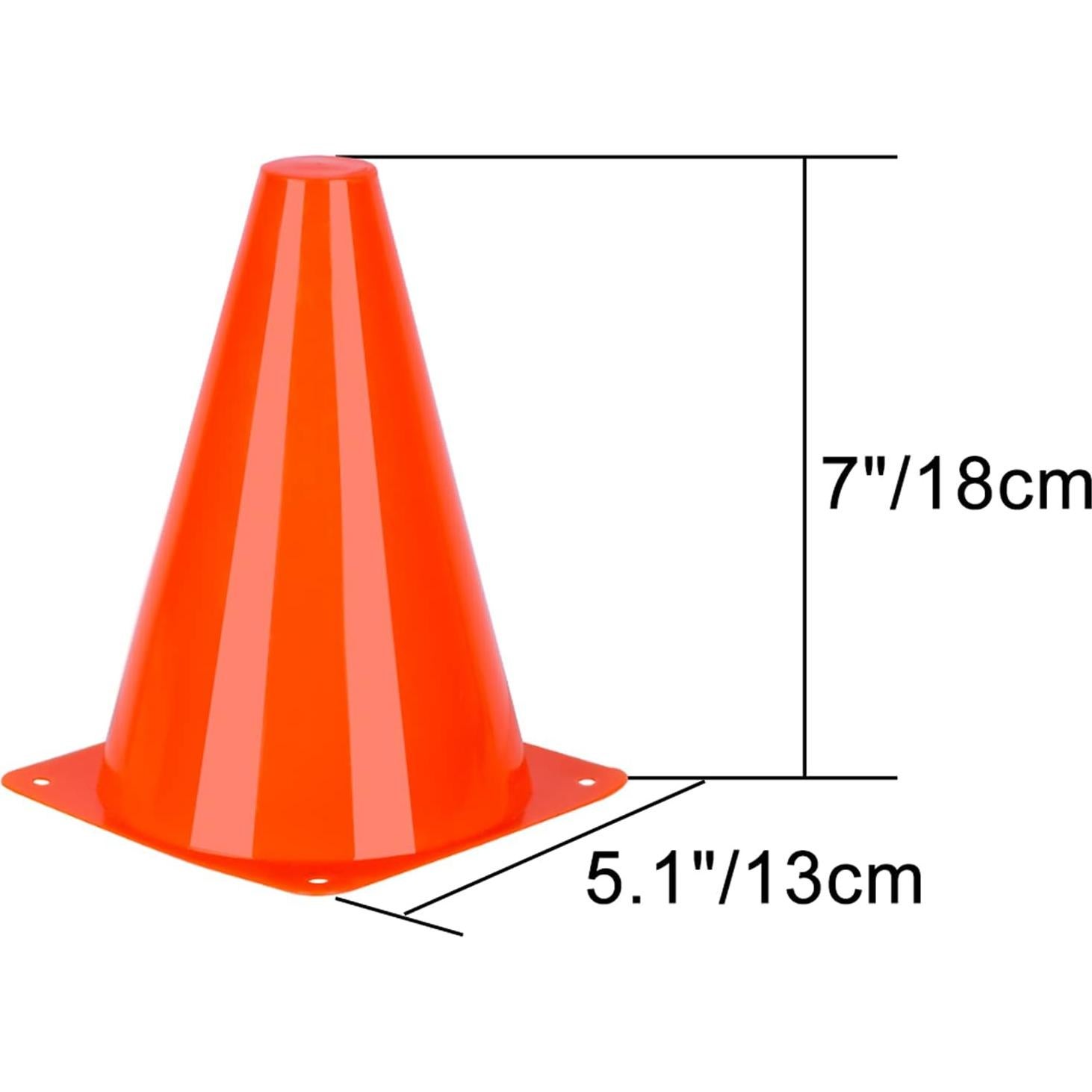Conos de Entrenamiento Cyrico 17.78 cm - Paquete de 24 Multicolor