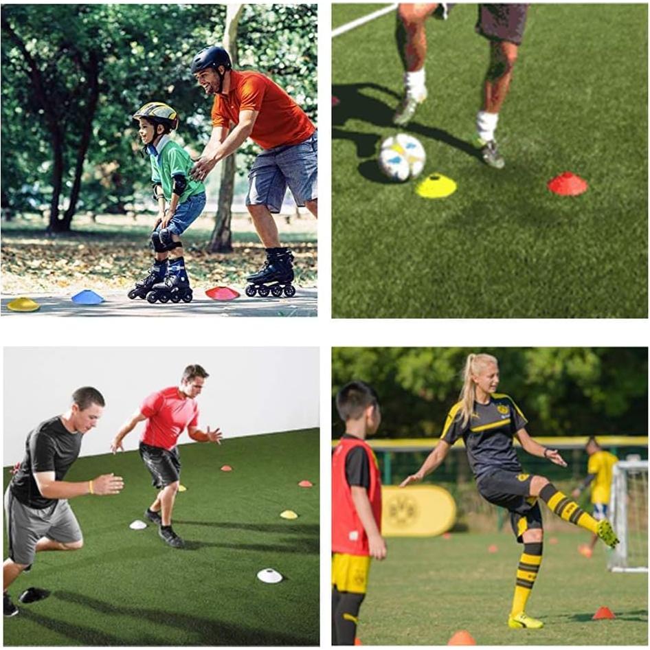 Conos de Fútbol YOQXHY 50 Pcs Plástico 5 Colores para Entrenamiento