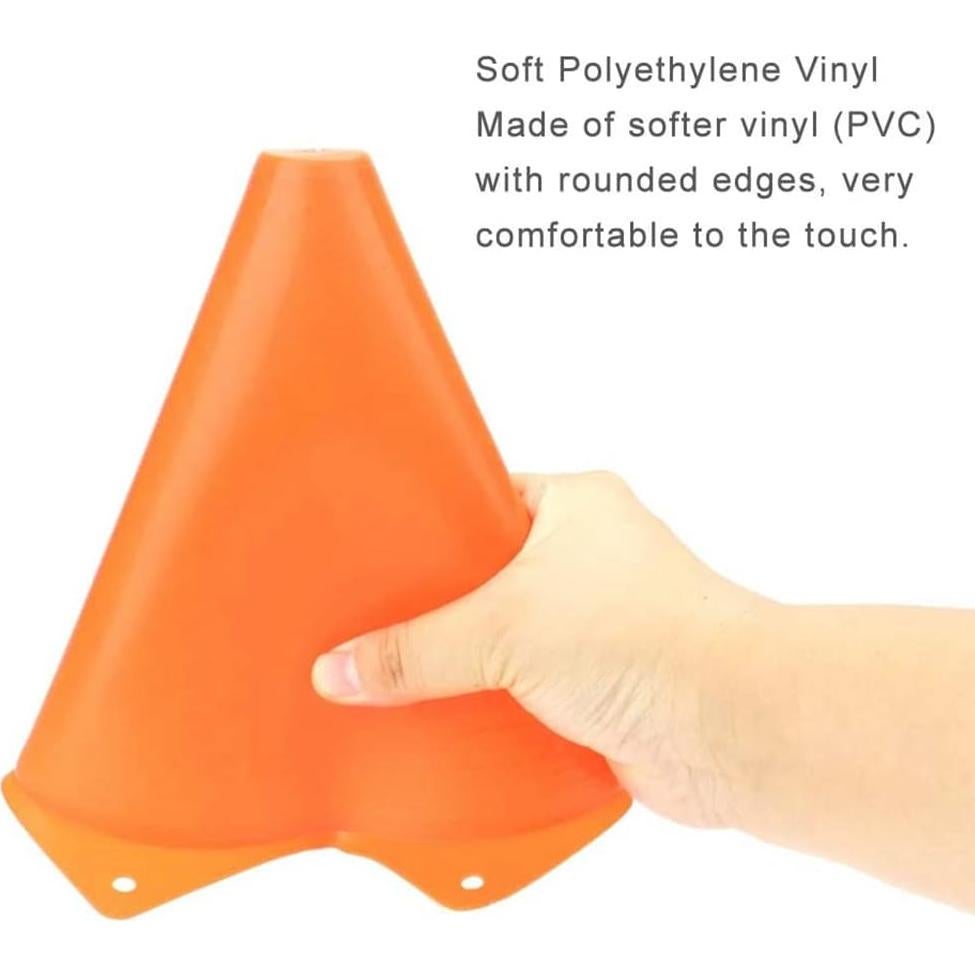 Conos de Fútbol YOQXHY 18 cm Naranja 25 Piezas con Bolsa