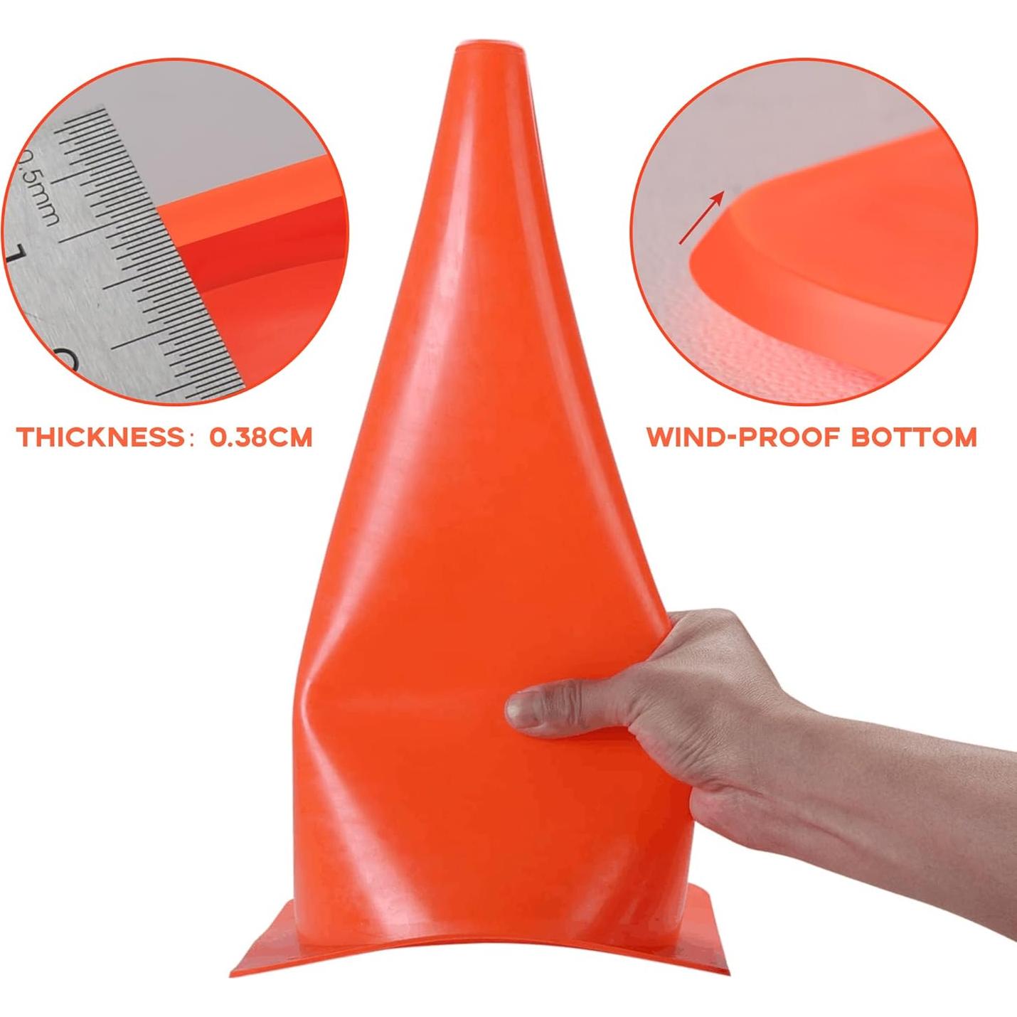 Conos de Entrenamiento Deportivo Alyoen 30 cm Naranjas - Paquete de 10