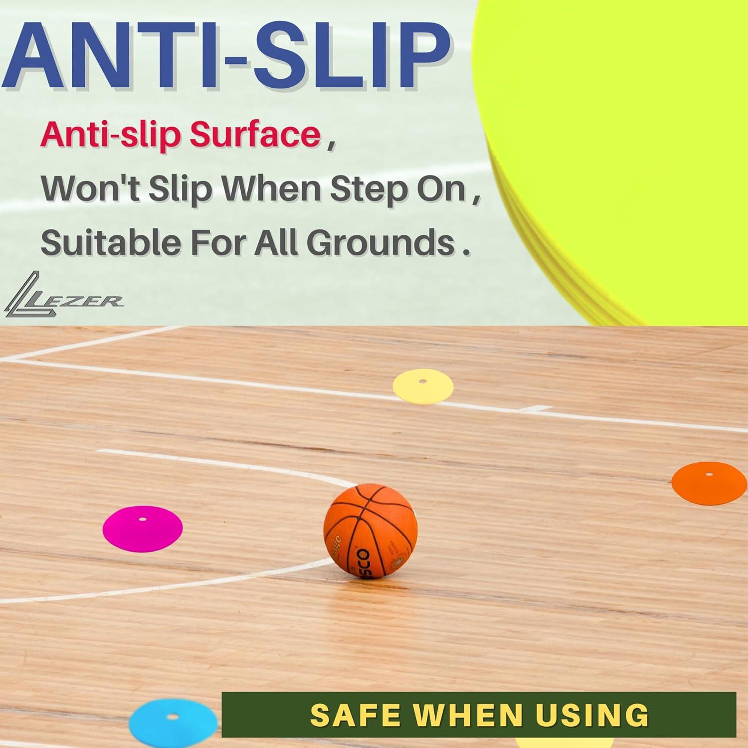 Conos Planos de Entrenamiento LEZER 6 Pulgadas - 24 Piezas