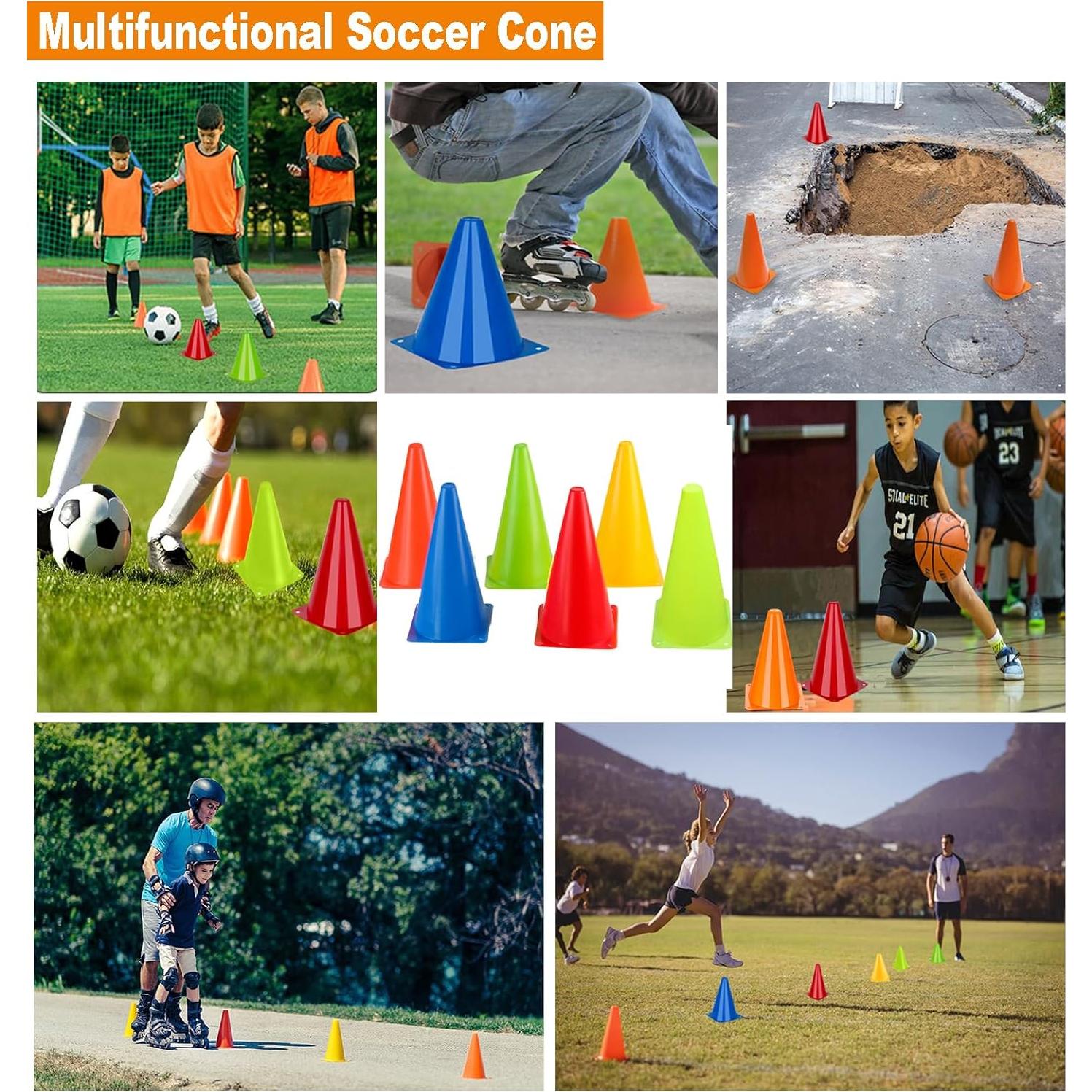 Conos de Entrenamiento de Agilidad AphroLin - 12 Piezas 17.78 cm