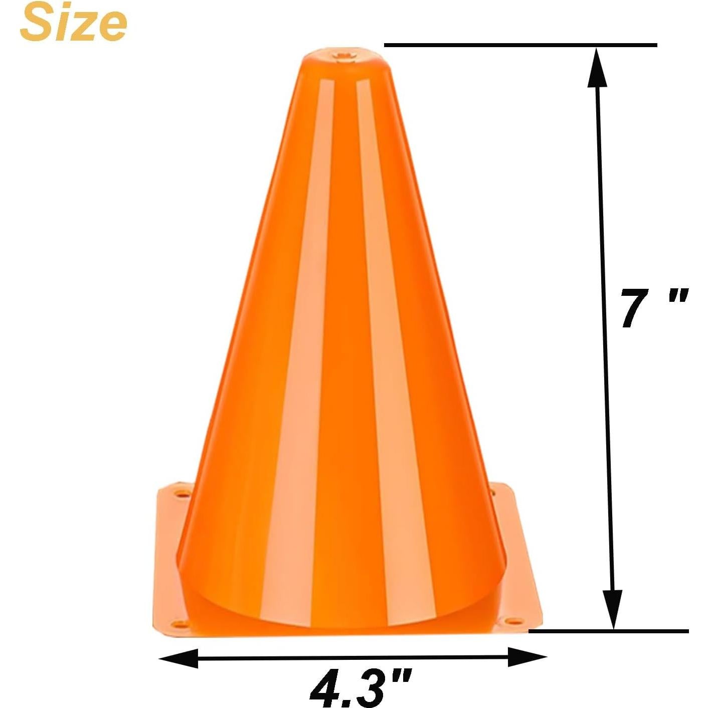 Conos de Entrenamiento de Agilidad AphroLin - 12 Piezas 17.78 cm