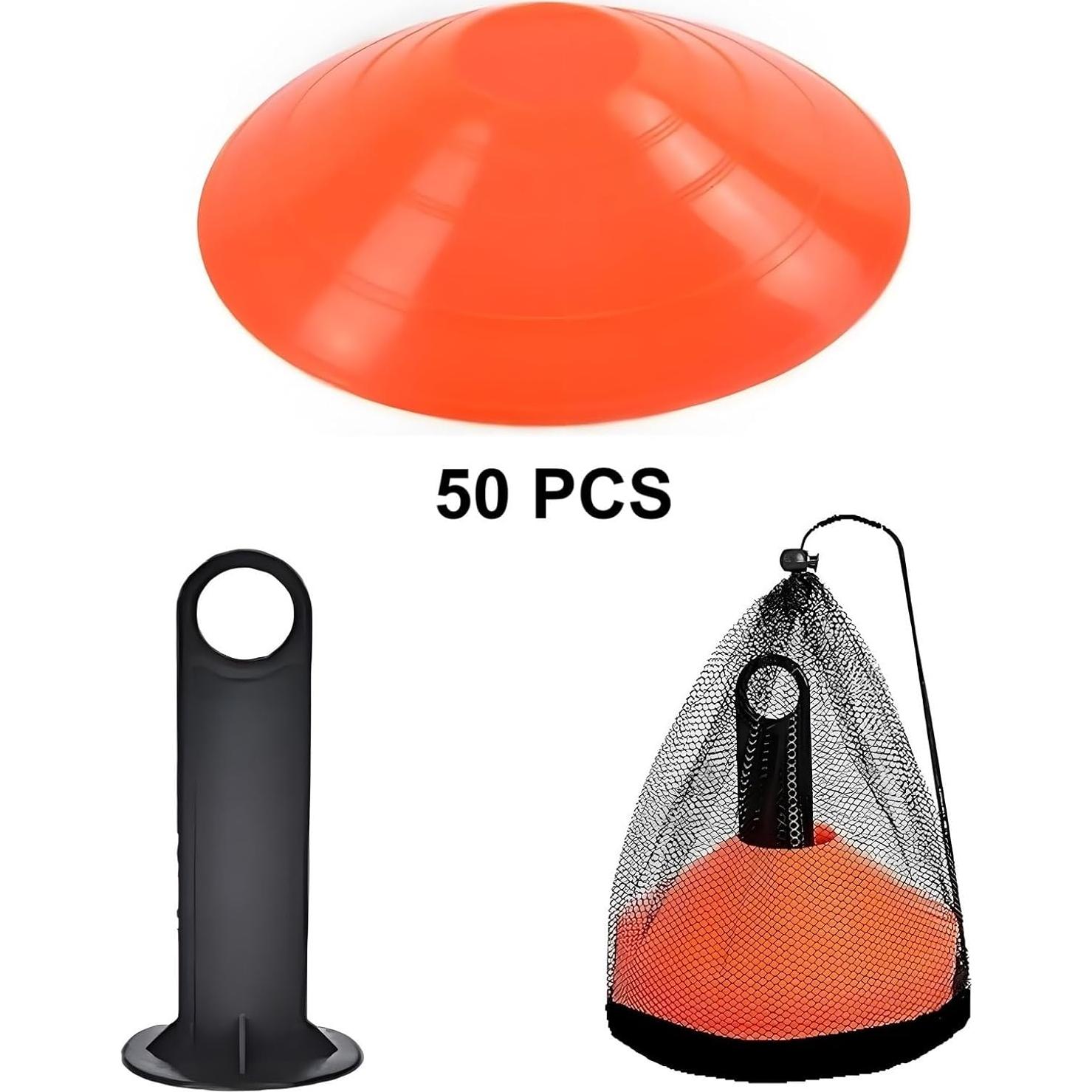 Juego de 50 Conos de Fútbol ANSLYQA para Entrenamiento de Agilidad