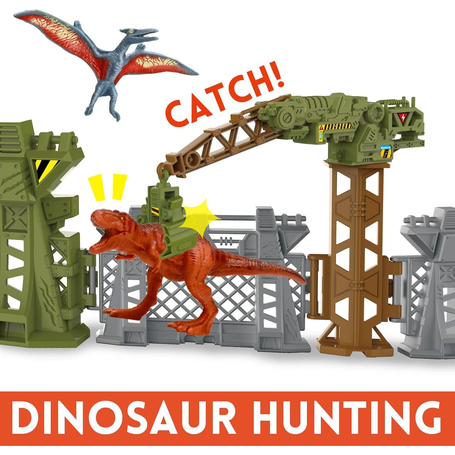 Set de 12 Figuras de Dinosaurios Oriate con Cercas 10 cm