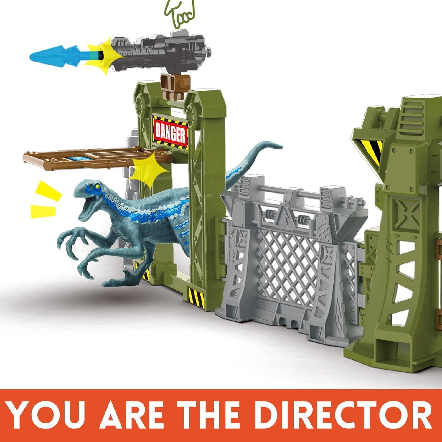 Set de 12 Figuras de Dinosaurios Oriate con Cercas 10 cm