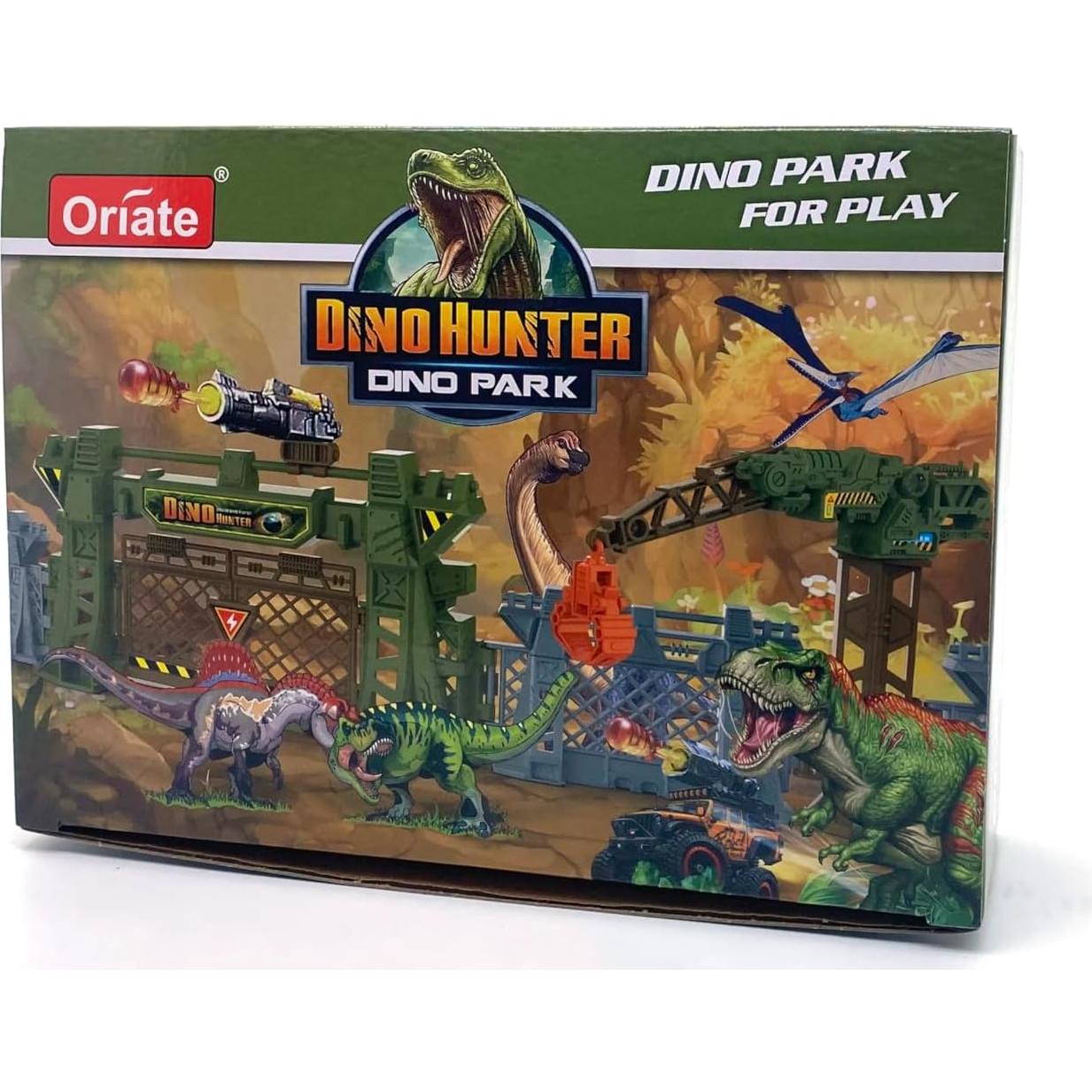 Set de 12 Figuras de Dinosaurios Oriate con Cercas 10 cm