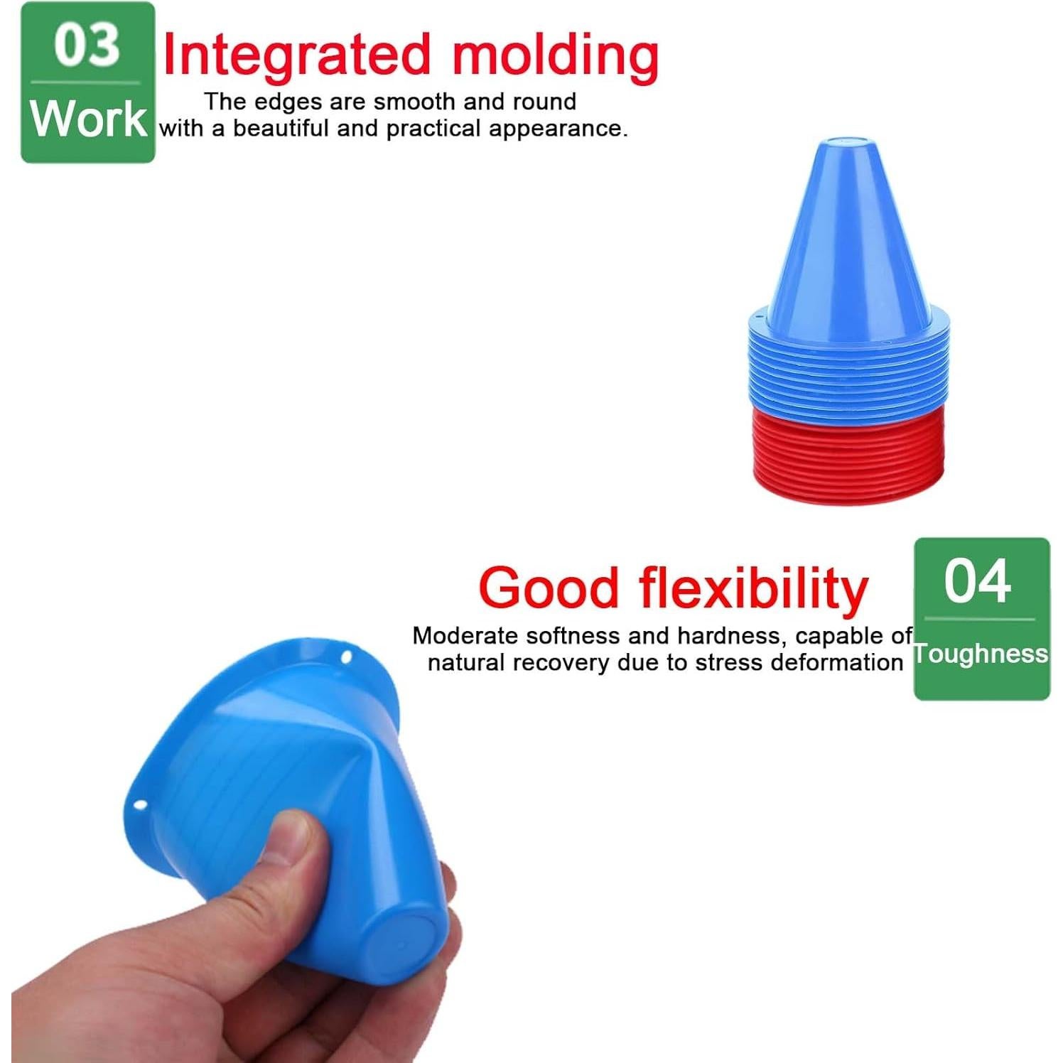 Conos de Entrenamiento OUKENS 10pcs 8.5 cm PE Colorido